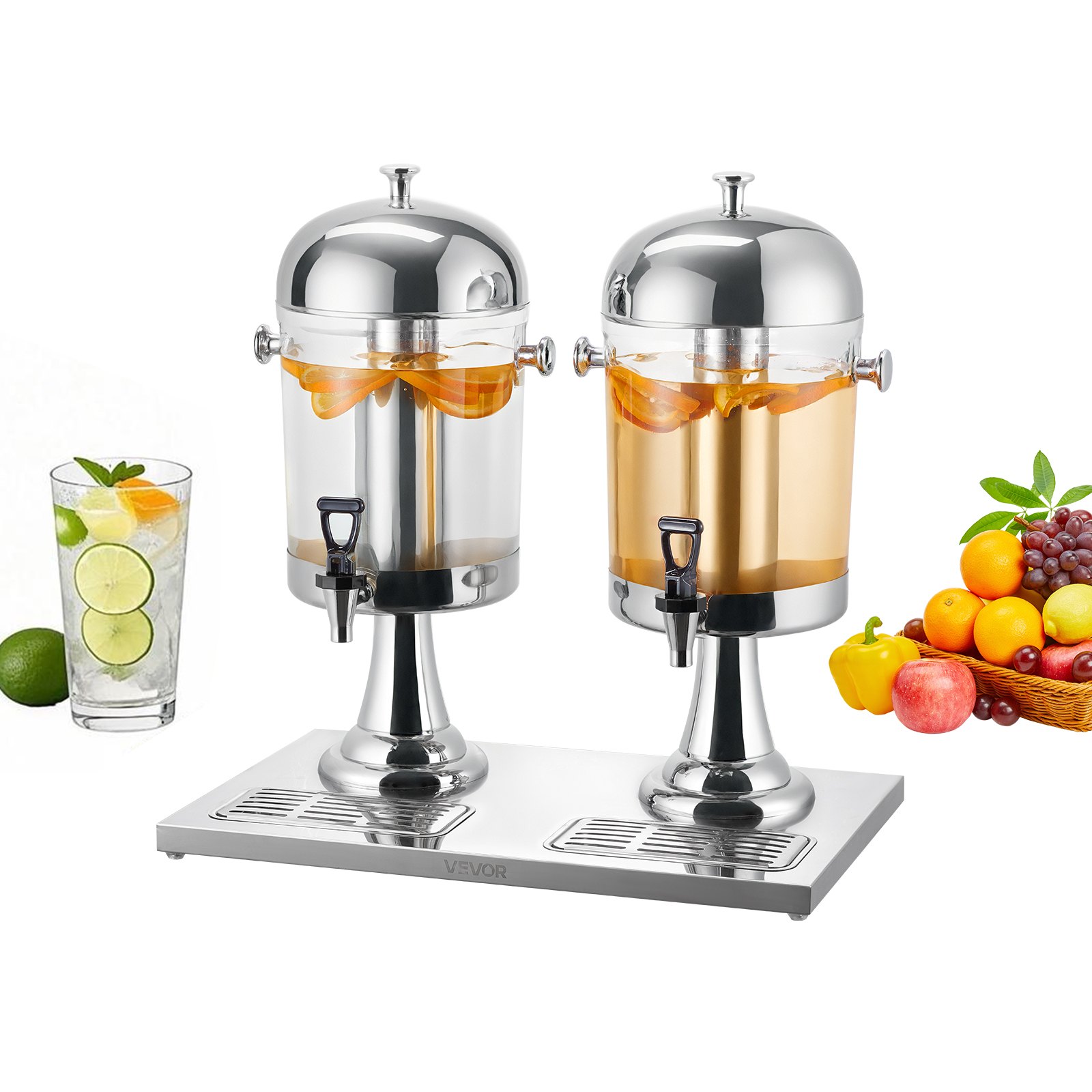 Joogiautomaat, 8 l x 2 joogiautomaati pidudeks, jäätee ja limonaadi dosaatorid restoranidele