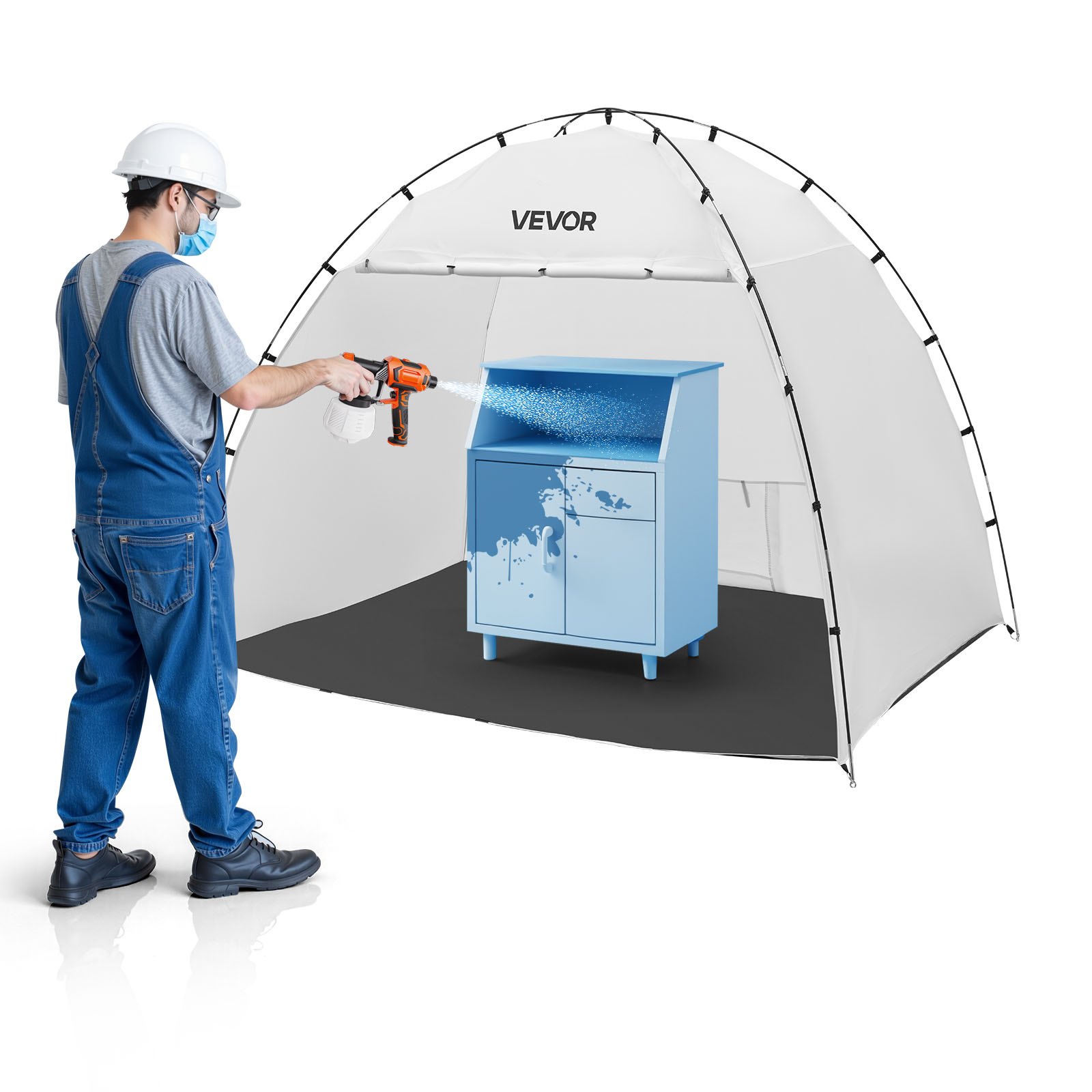 Kaasaskantav värvimiskabiini telk, 2330 x 1720 x 1900 mm värvimistelgi jaam