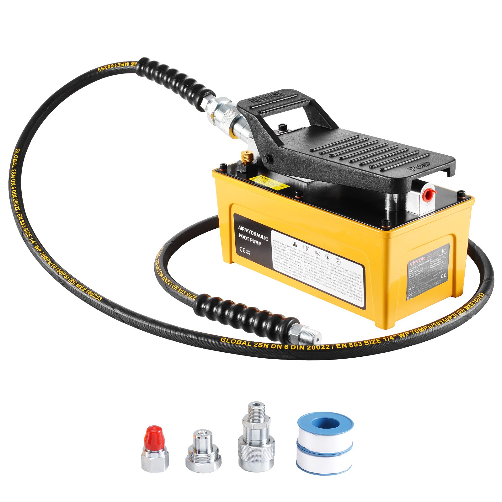 689 baari (10 0 bar) õhk-hüdrauliline pump, 1,6 l mahuti
