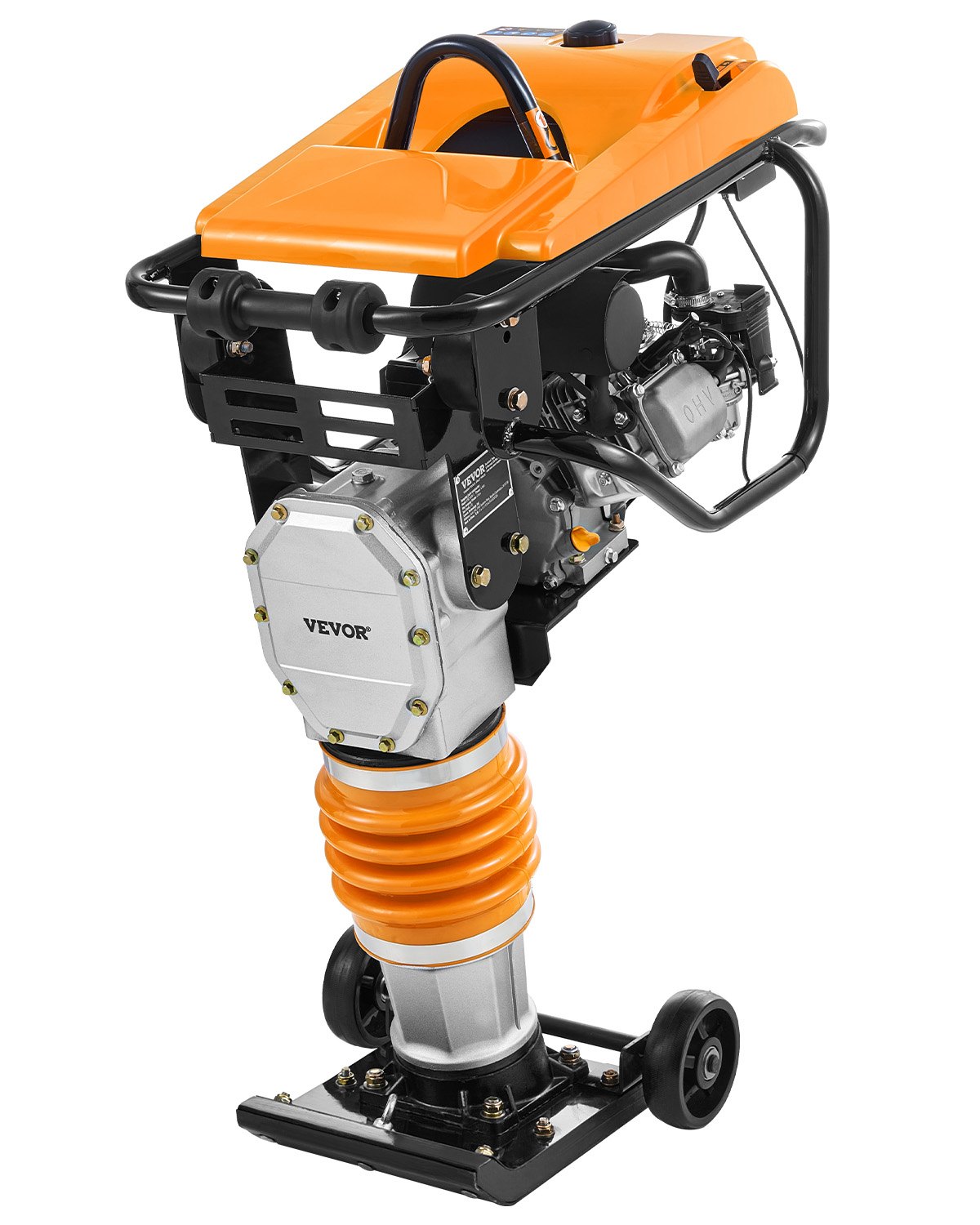 Hüppetõstukiga tihendaja, 6,5 hj vibratsiooniga rammer, kütusega töötav 196 cm3 mootor