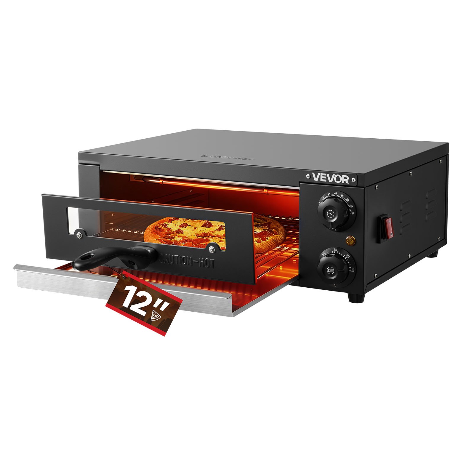 Elektriline pitsaahi 304 8 mm tööpinnale paigaldatav pitsaahi temperatuurivahemik 25–300 ℃ 1450 W sisepitsavalmistaja