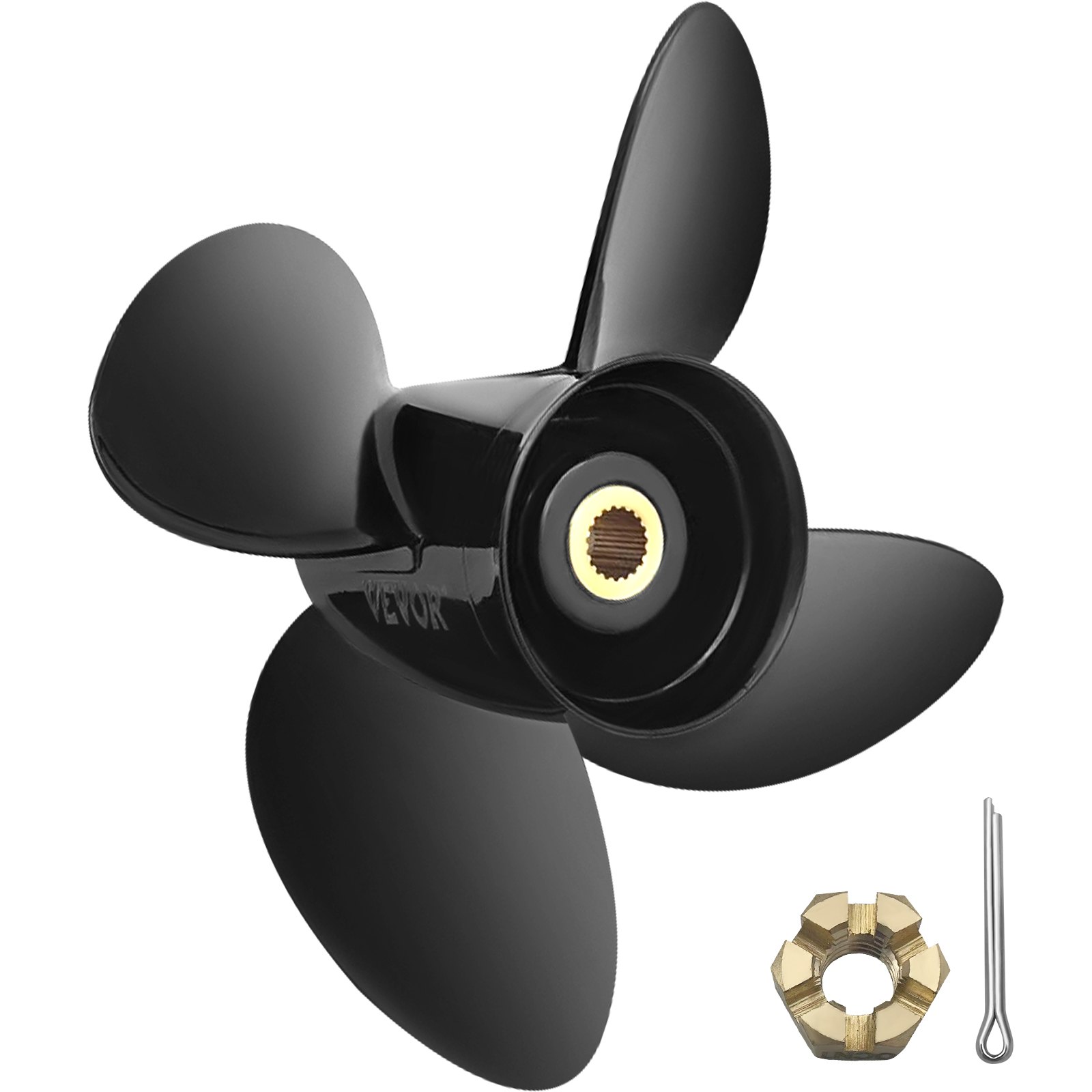 Paadi propeller asendus OEM 3587522 jaoks 4-labaline 14 6 4 mm x 48 3 cm samm alumiiniumist paadipropeller ühildub