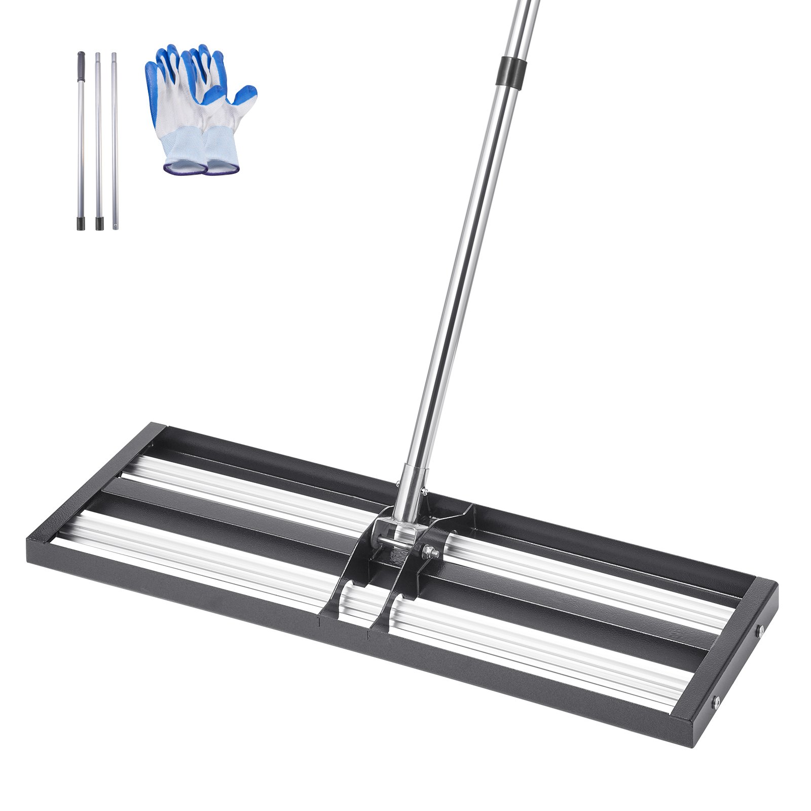Uuendatud muru tasandamise reha rulliga 76 2 x 25 4 cm roostevabast terasest muru tasandaja 213 cm reguleeritava