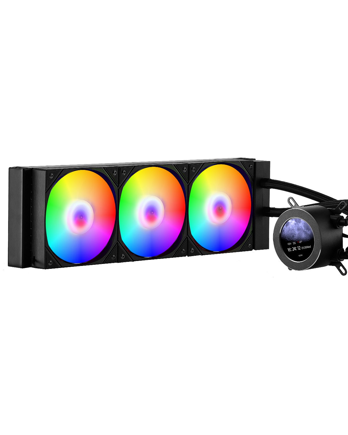 Protsessori vedelikjahuti, AIO protsessori vesijahuti - 3 x 120 mm PWN ventilaatorid ja pump