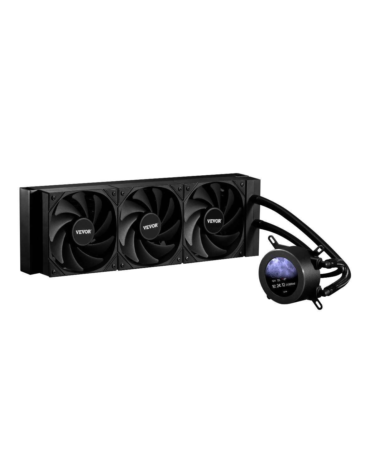 Protsessori vedelikjahuti, AIO protsessori vesijahuti - 3 x 120 mm PWN ventilaatorid