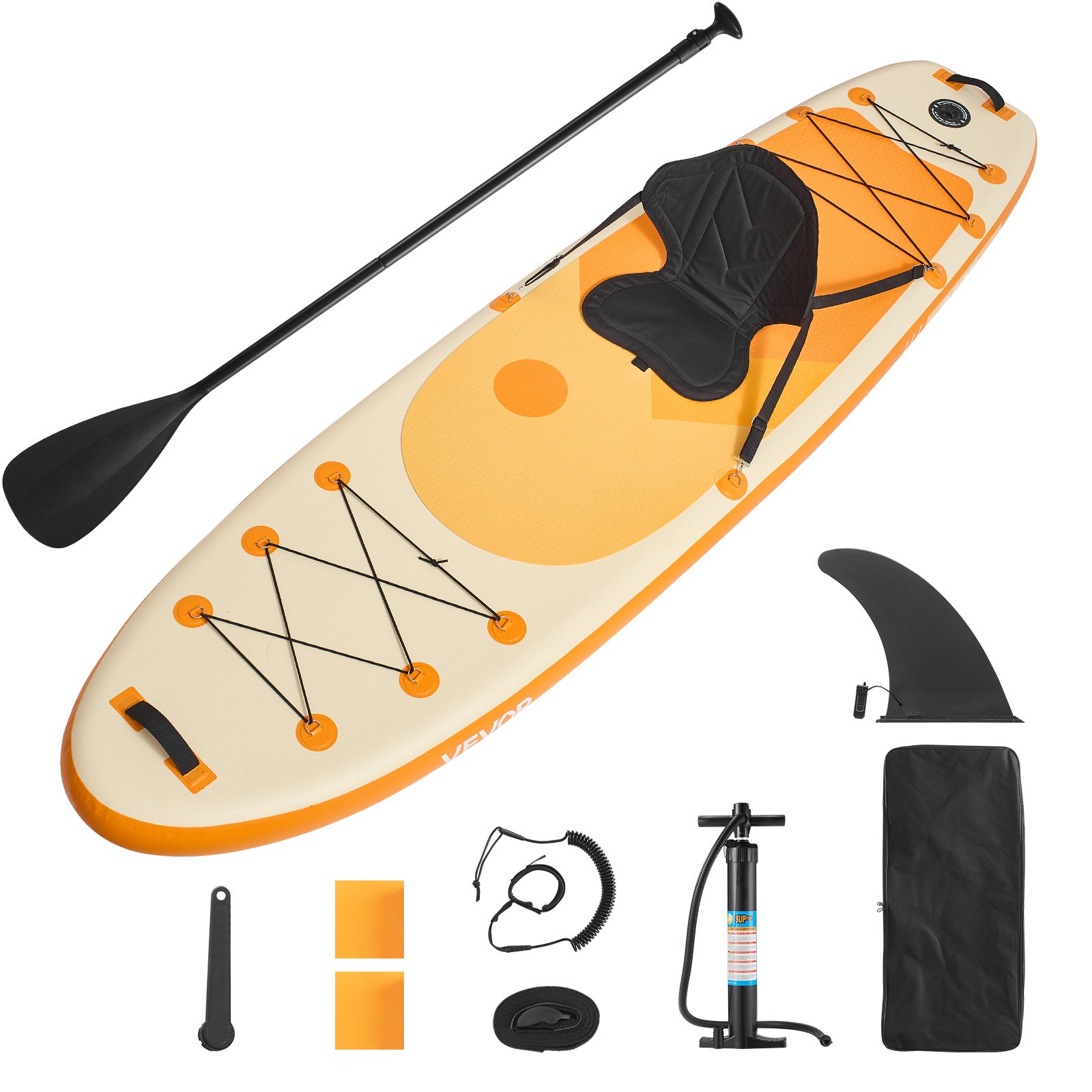 Täispuhutav aerulaud istmega 3 05 m x 84 cm x 15 cm lai ülikerge SUP-laud aerulaud lisatarvikutega pump aer uim