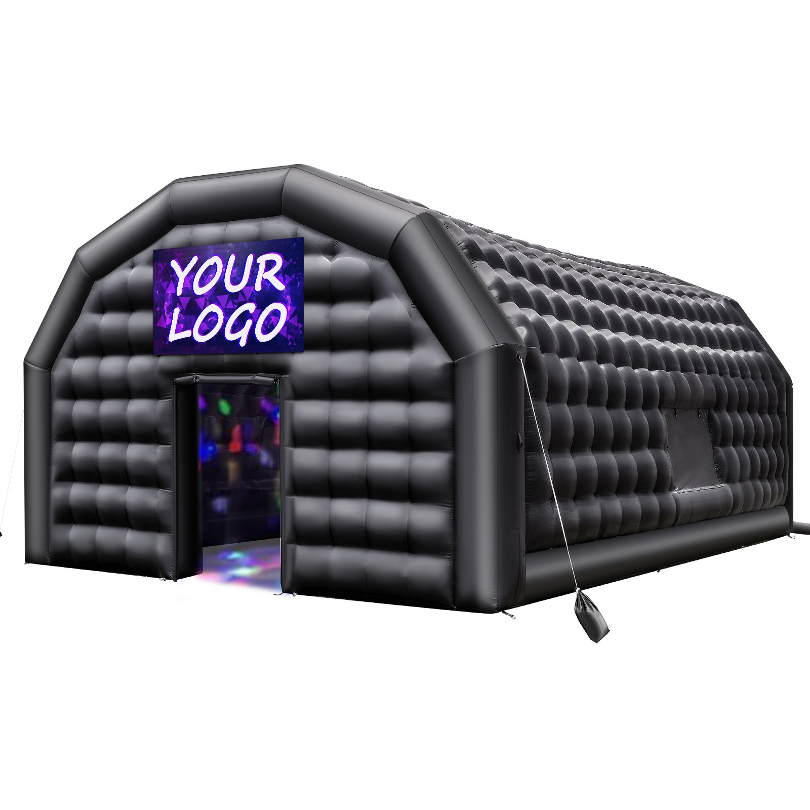 Suur täispuhutav peotelk (9 x 6 x 4 m), komplektis 1100W puhur ja liivakotid, üritustele