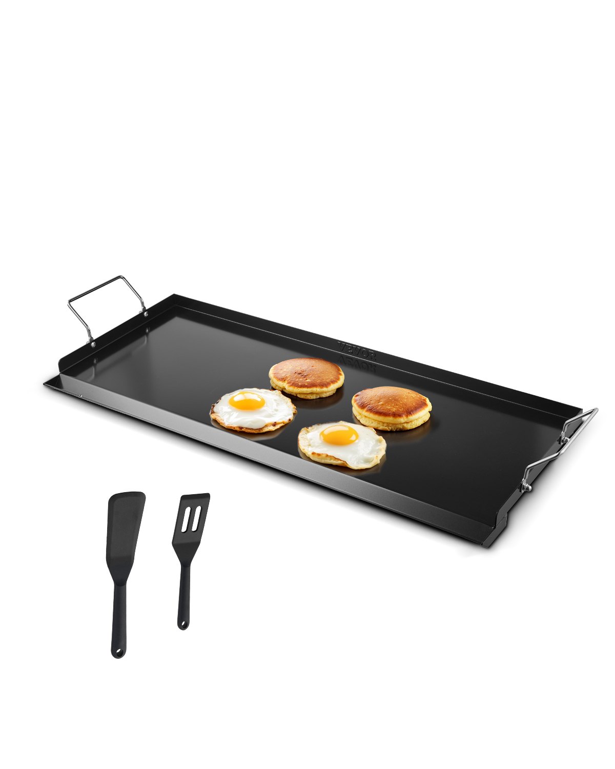 Süsinikterasest pann, 32x35,6 cm universaalne lameda ülaosaga ristkülikukujuline plaat, gaasigrilli pann BBQ-grillile, Teppanyaki, kaasaskantav pere köögitarbed käepidemega, telkimispeoks