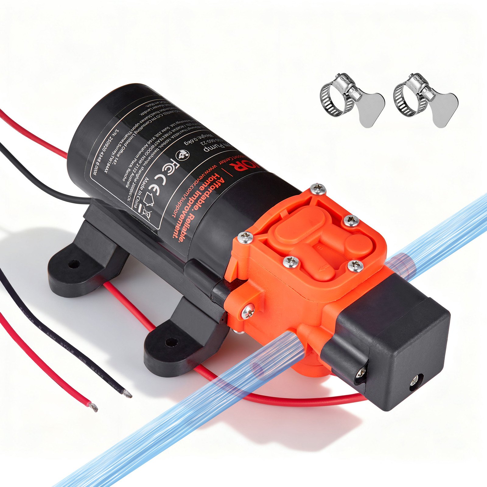 Veesurvepump, 12 V alalisvool 4,5 l/min (4,5 l/min), maksimaalne rõhk