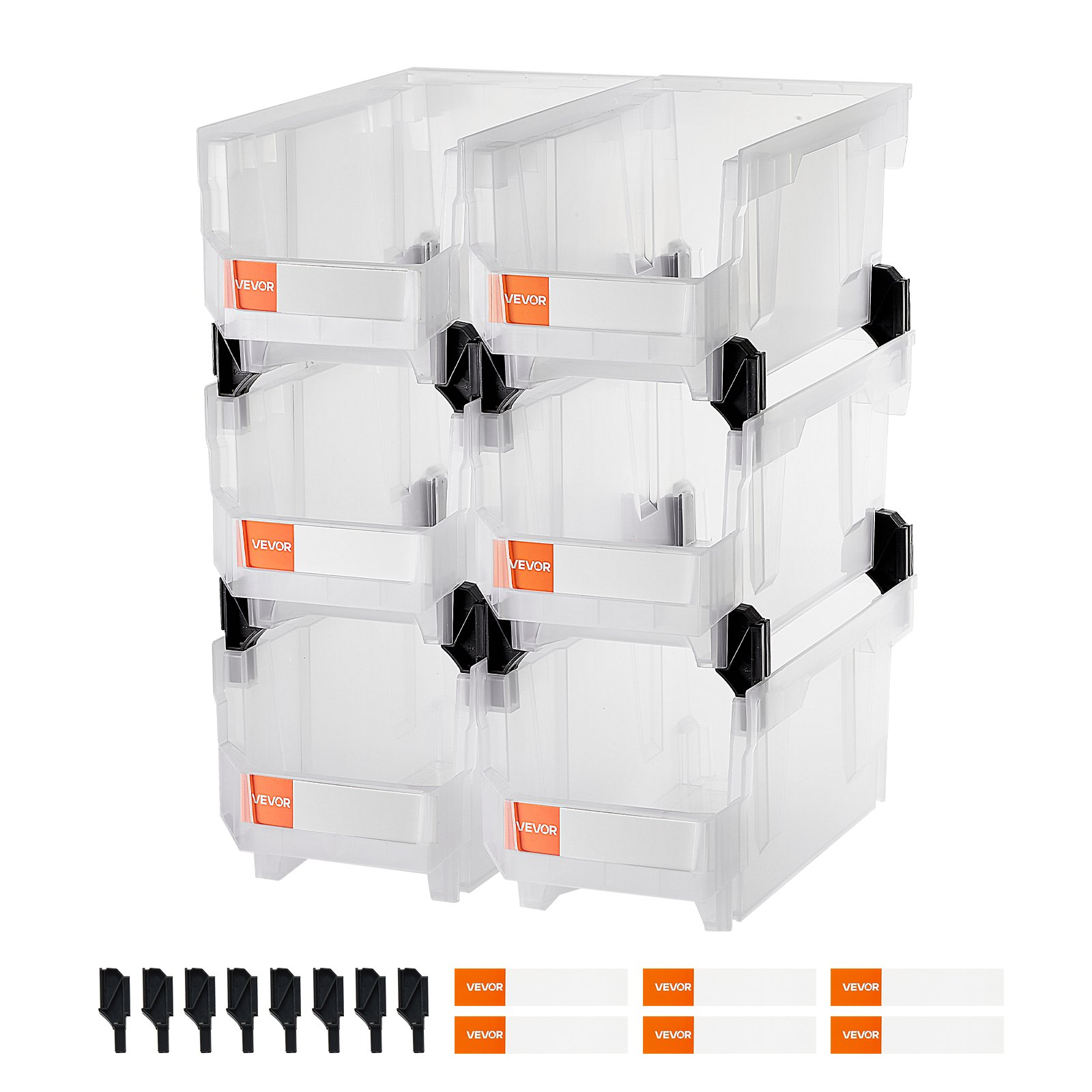 Virnastatavad plastkarbid, 37,7 x 21,5 x 18 cm (6 tk), garaažis