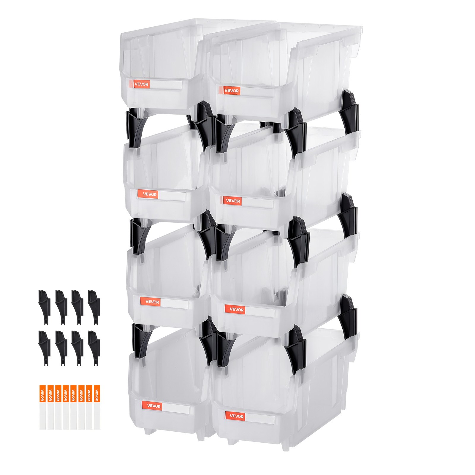 Virnastatavad plastkarbid, 27,6 x 14 x 13 cm (8 tk), garaažis