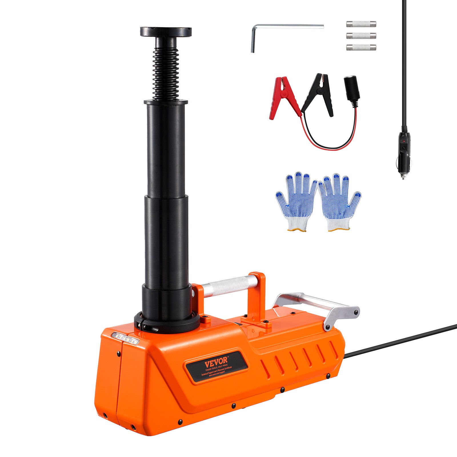 Elektriline autotungraud, 15 tonni / 14968,5 kg, 12 V kahe toitega rehvivahetus LED-tulega