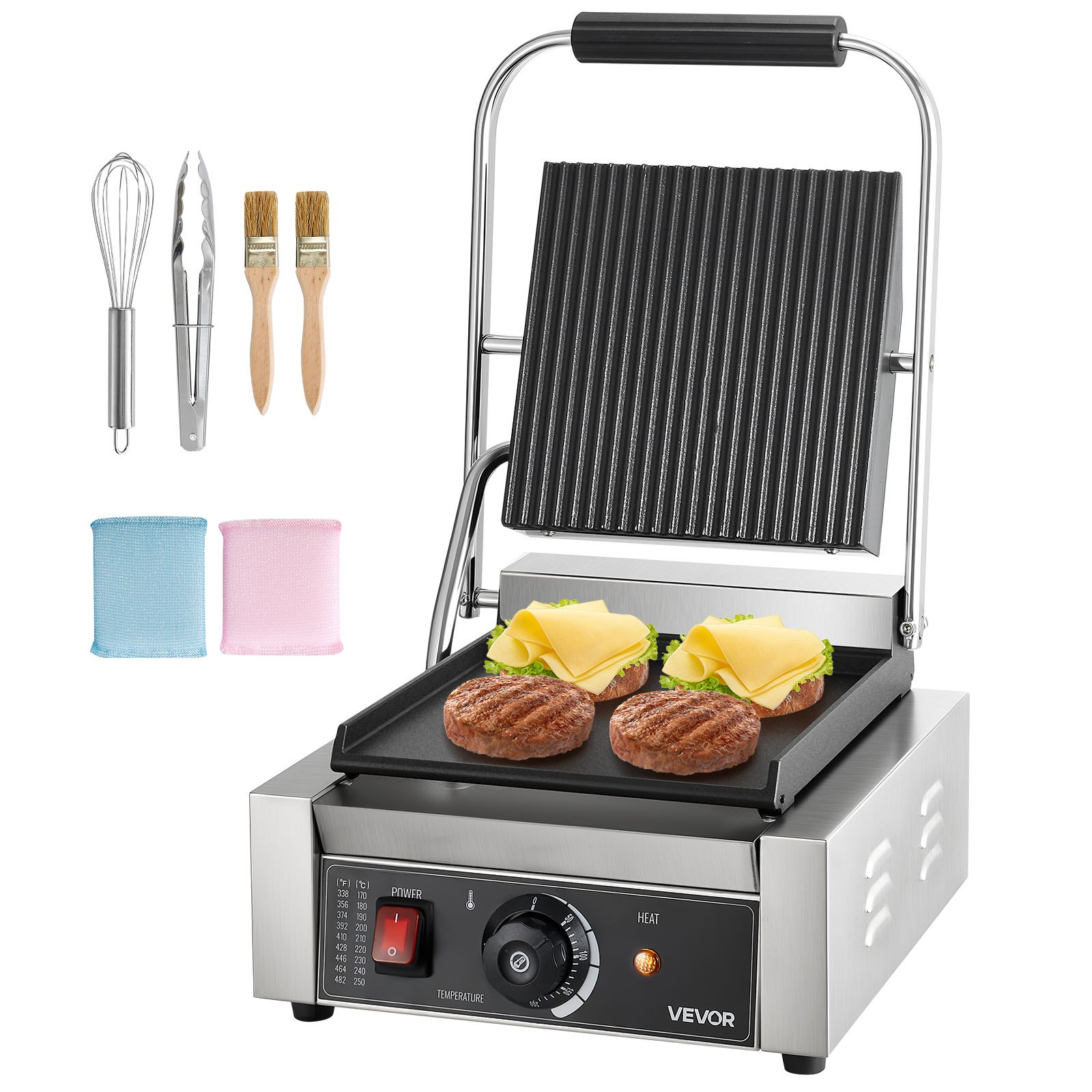 Kommertspaninigrill, 1800 W elektriline võileiva-paninisöötur