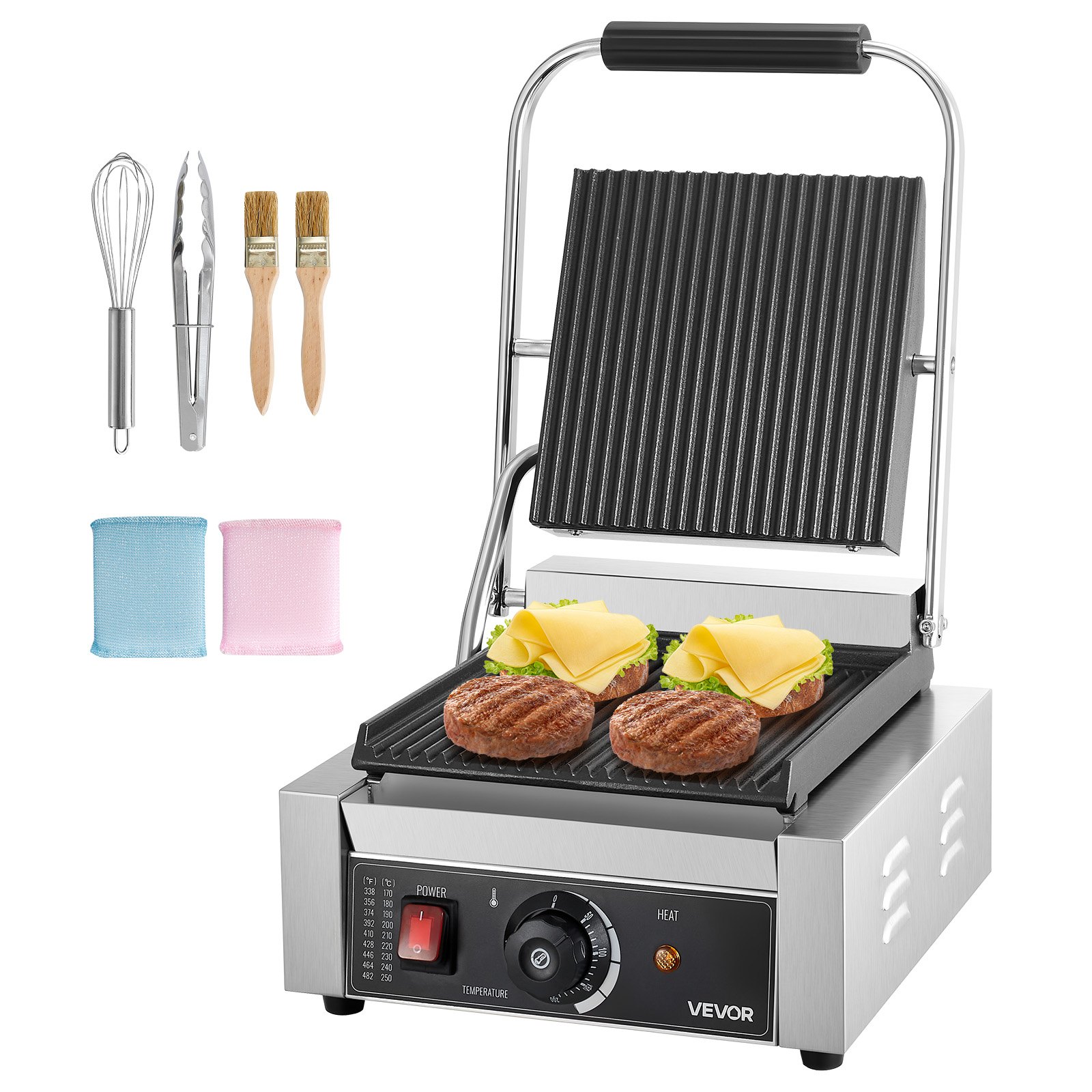Kommertspaninigrill, 1800 W elektriline võileiva-paninisöötur