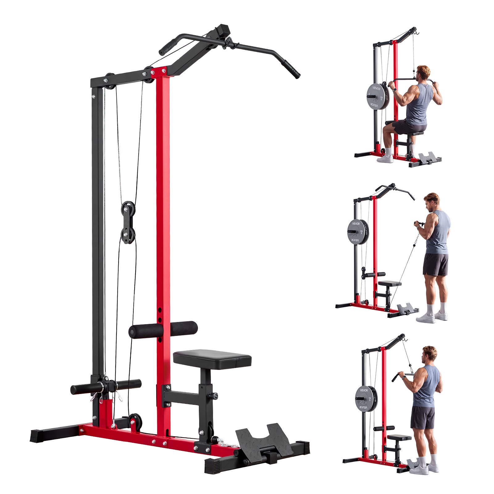 LAT pull down masin 2-ühes kaablitega tõmbemasin kodune jõusaal 3-astmelise reguleeritava istmega 4-astmelise