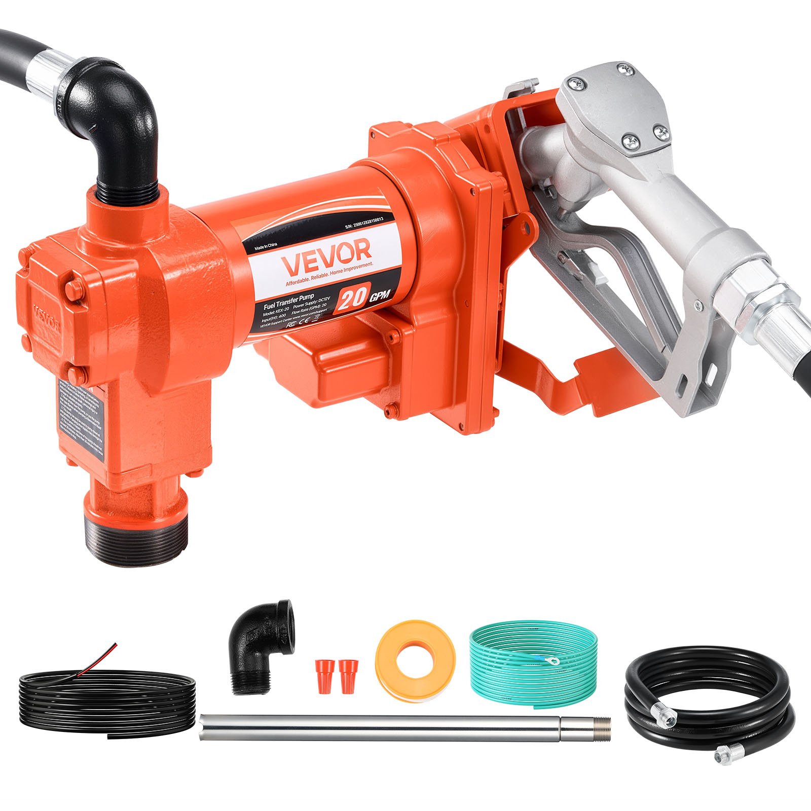 Kütuse ülekandepump 12 V DC 76 l/min (75 7 l/min) 186 W (1/4 HP) diiselpump väljatõmbepumbad manuaalse otsiku
