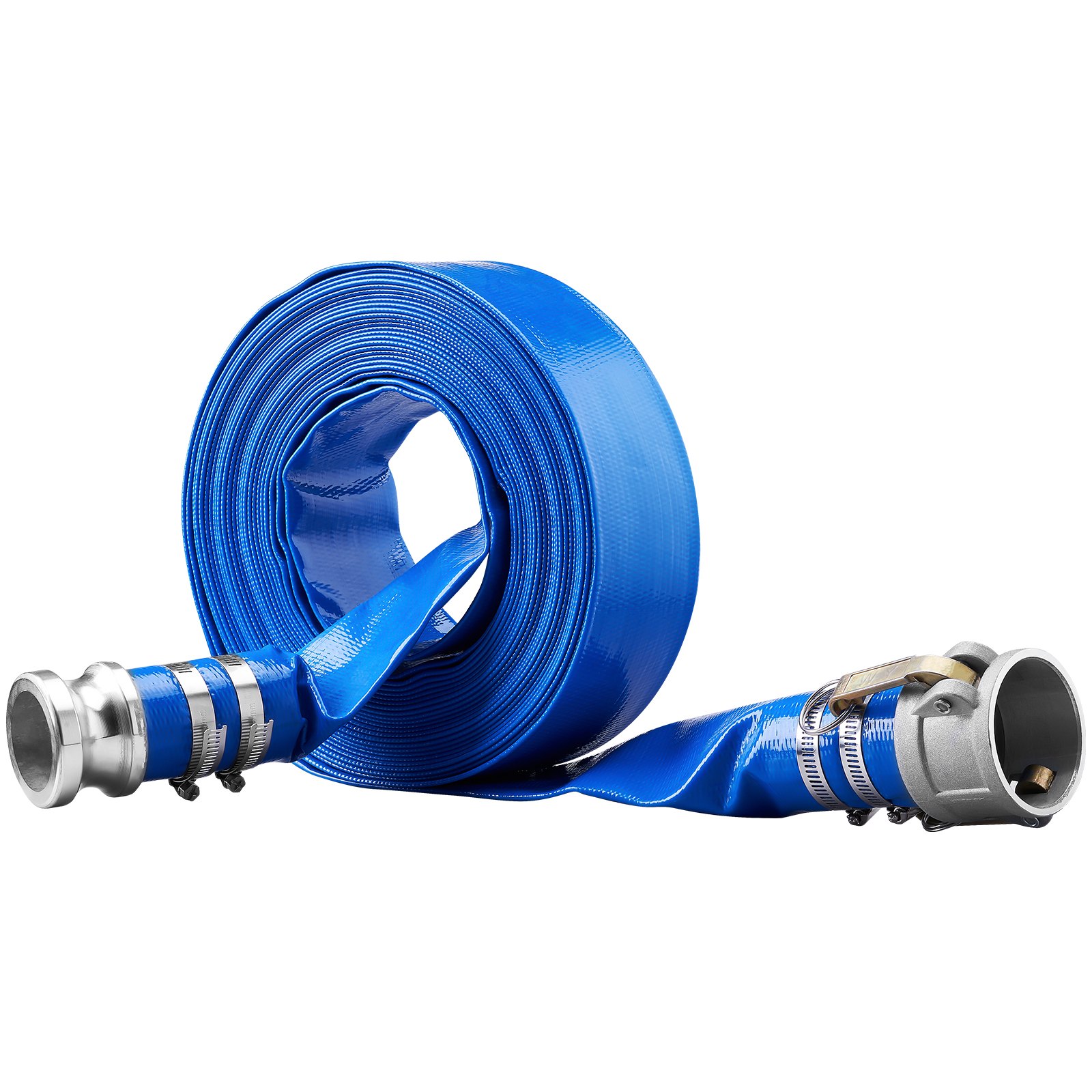 Tagasivooluvoolik 51 mm x 15 24 m vastupidav PVC lame basseini äravooluvoolik alumiiniumist Camlock C- ja E-liitmikega