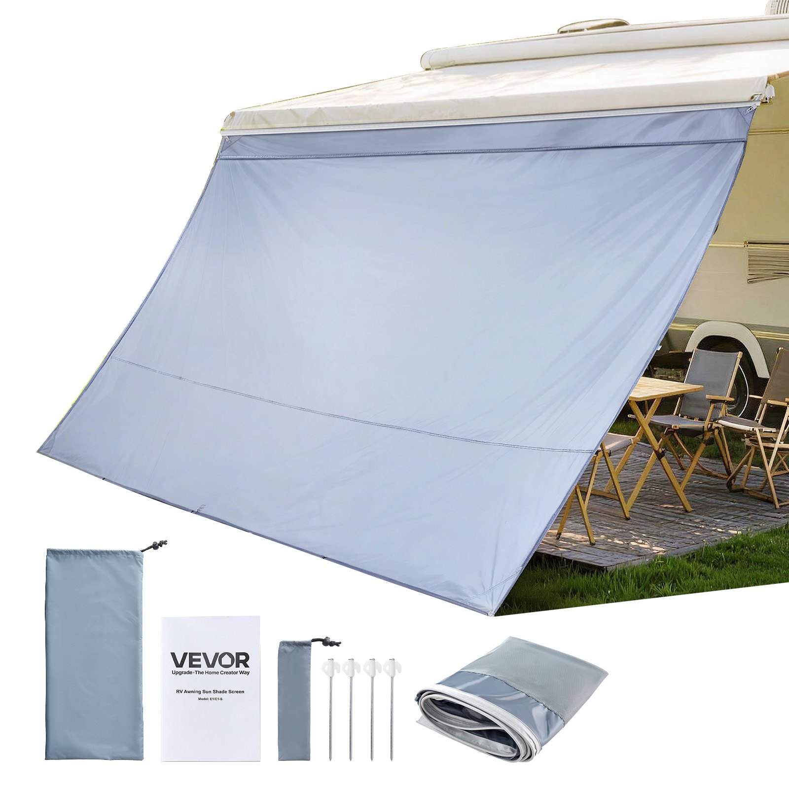 Haagissuvila varikatuse päikesevari 2 x 3 7 m haagissuvila varikatuse päikesevari (sobib 4 m varikatustele) UV50+