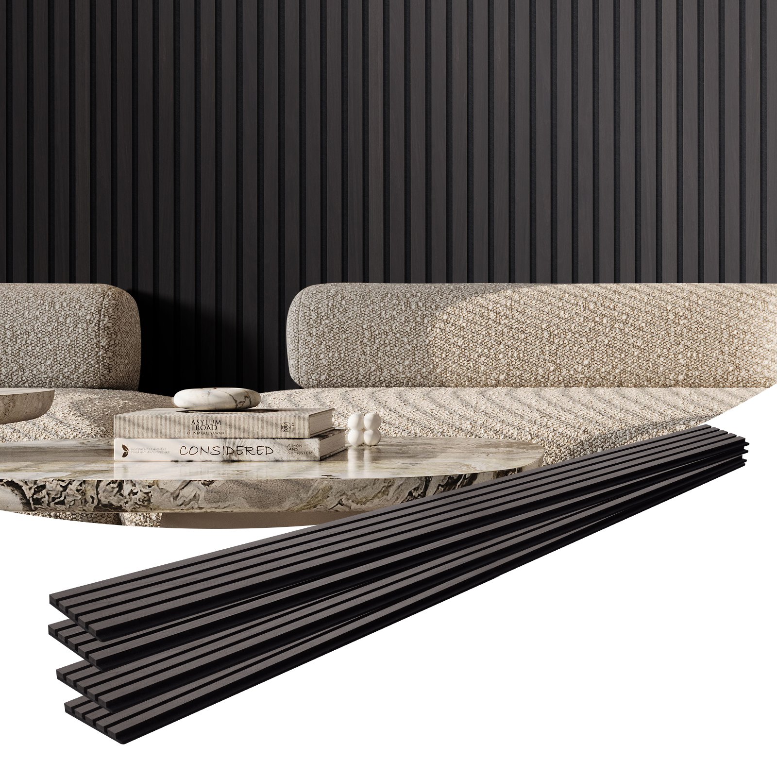 Puitliistudest akustilised paneelid 20 1 x 240 cm MDF-st aktsent-puidust seinapaneelid moodsaks sisekujunduseks