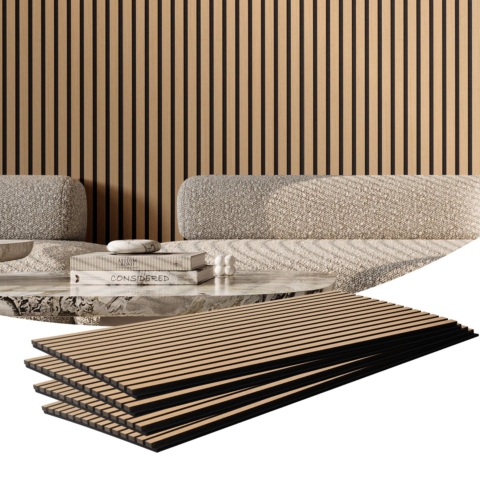 Puitliistudest akustilised paneelid 59 9 x 120 cm MDF-st aktsent-puidust seinapaneelid moodsaks sisekujunduseks