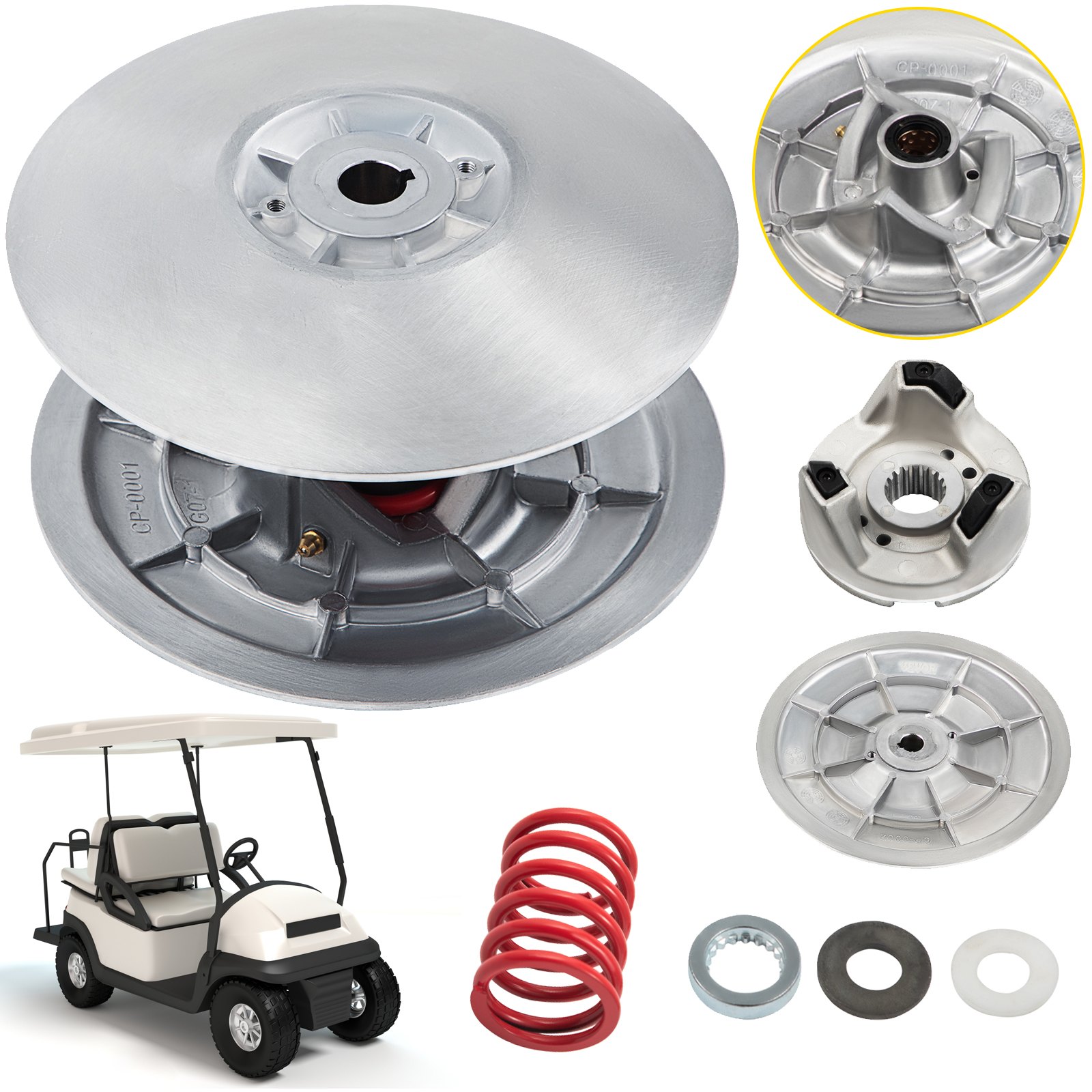 Golfikäru sekundaarne ajamiga sidurikomplekt metallist pinnaga ajamiga sidurile 1985-2007