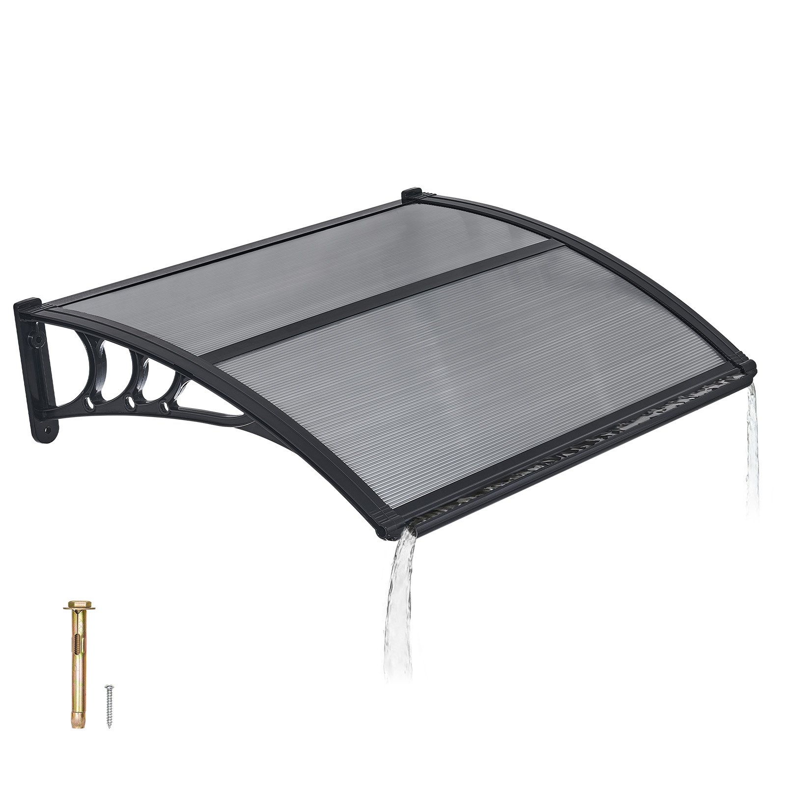Ukse sissepääsu varikatused 76 2 x 99 1 cm välisukse akna varikatused drenaaži ja ABS-klambriga vihma ja lume