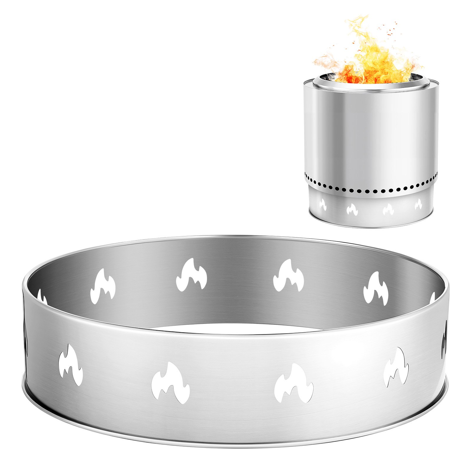 Lõkkeaseme alus Solo Stove Bonfire'ile 49 5 cm suitsuvaba lõkkeaseme rõngas roostevabast terasest kamina tugiraami