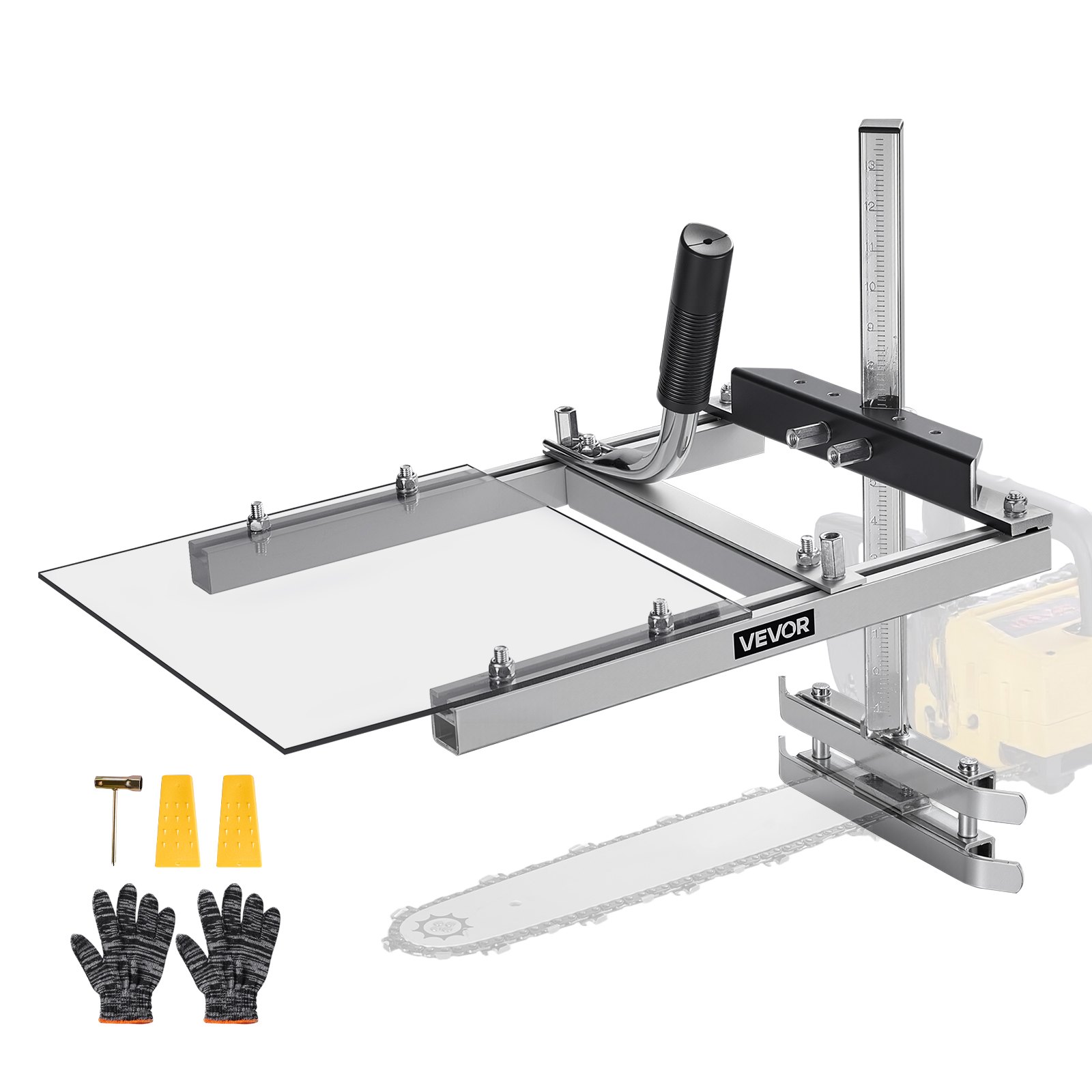 Kettsaag, kaasaskantav saeveski sobib 41–51 cm plankude freeslatile, saematerjali ristlõikejuhikuga kettsaag kilbiga, lõikepaksus 0,2–30 cm, puidu kettsae komplekt puidutöölistele