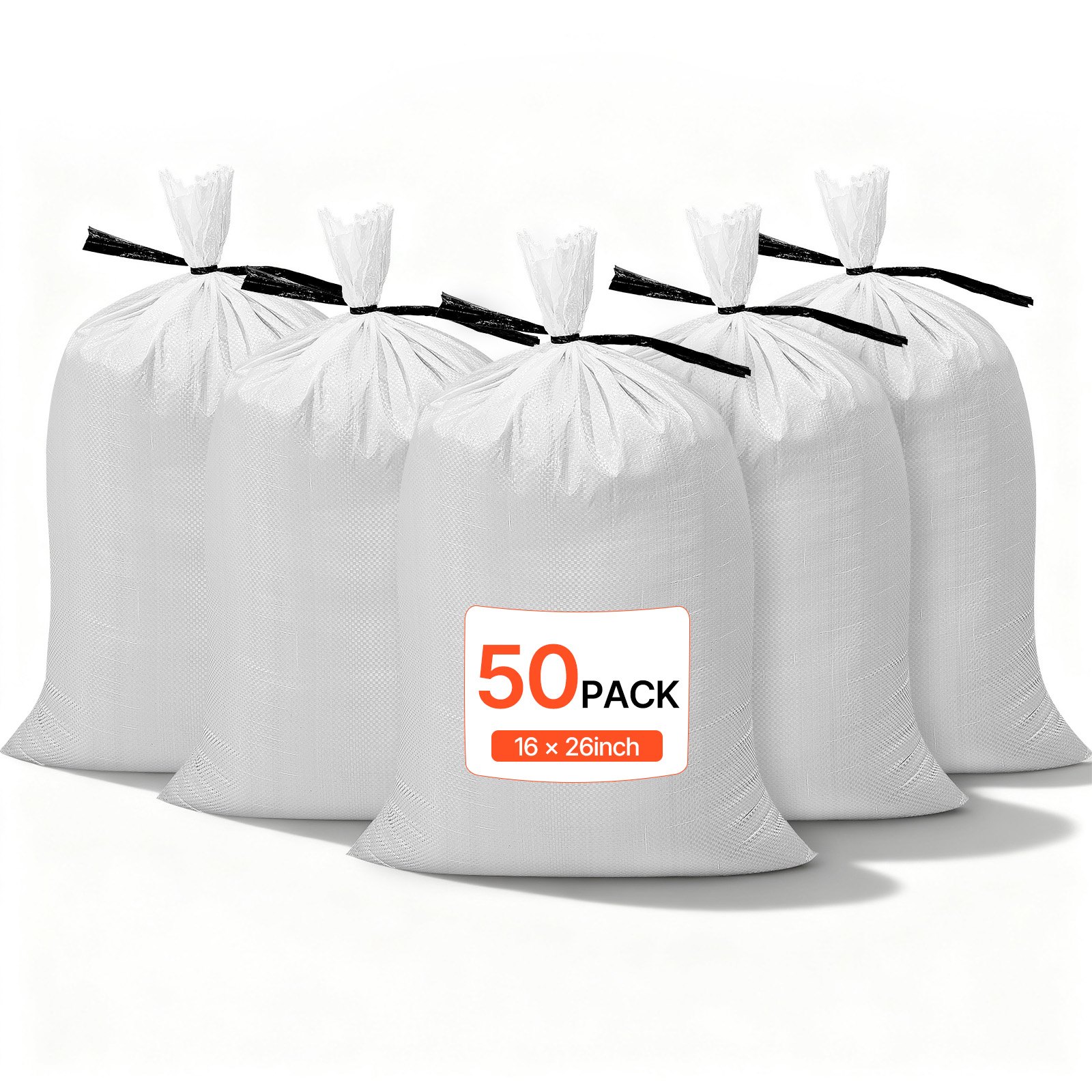 Tühjad liivakotid 50 pakki 40 x 66 cm vastupidavad liivakotid paeltega mahutavus 22 6 kg. Kootud polüpropüleenist