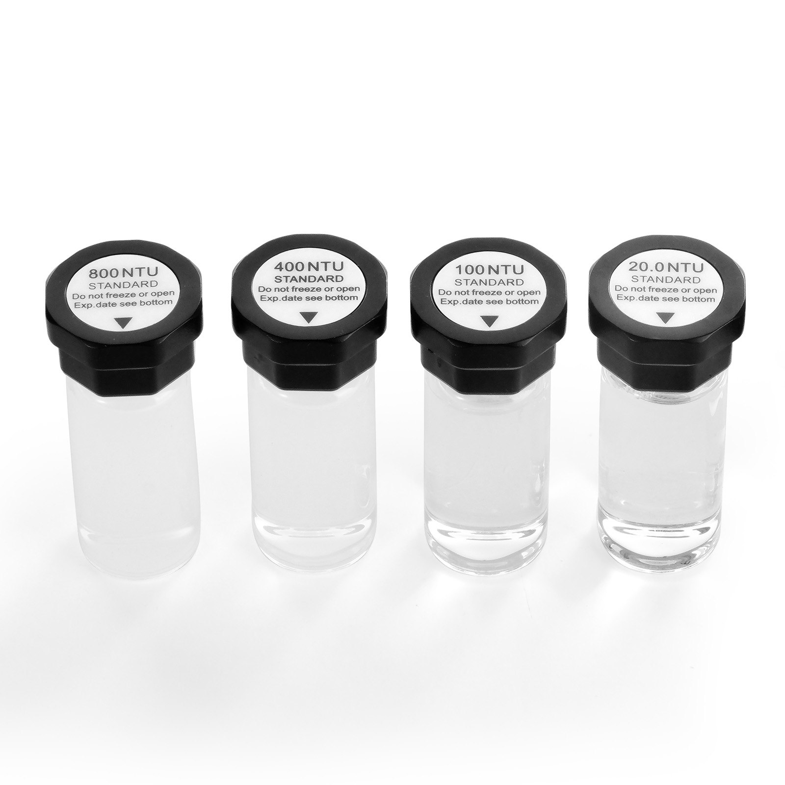Hägususe kalibreerimislahuse komplekt, 20/100/400/800 NTU, 20 ml igaüks