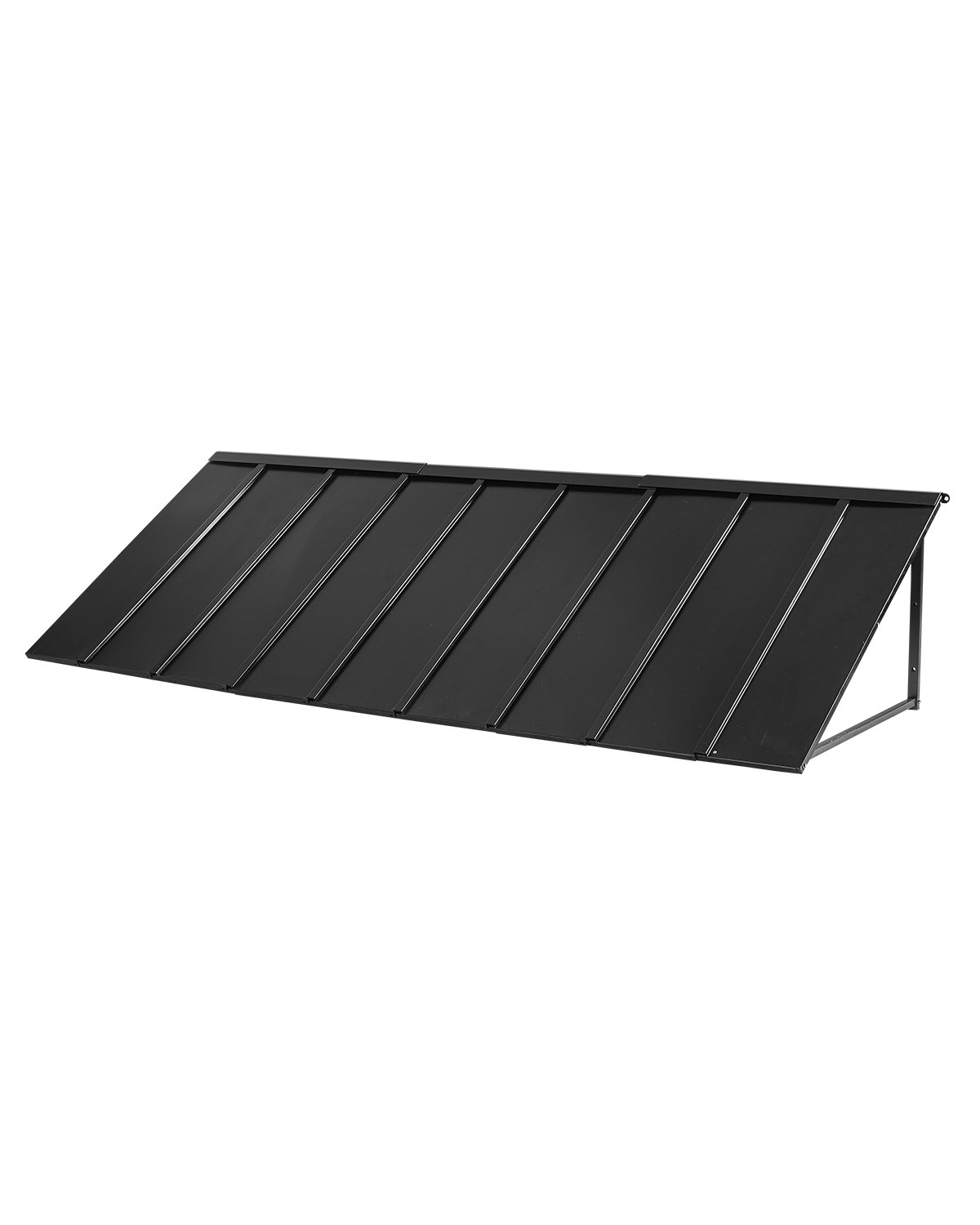 Fikseeritud metallvarikatus 264 x 91 4 cm akna- ja uksevarikatus stabiilsed kolmnurksed terasraamiga varikatused ustele