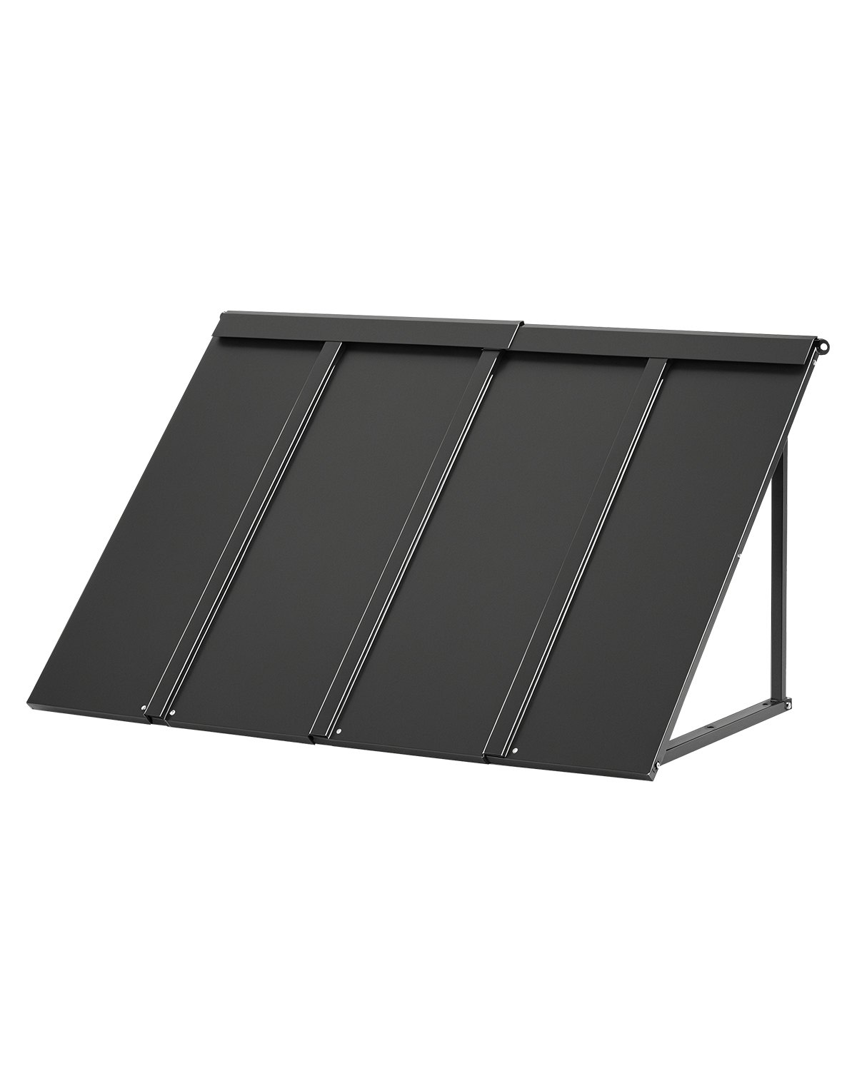 Fikseeritud metallvarikatus 112 x 61 cm akna- ja uksevarikatus stabiilsed kolmnurksed terasraamiga varikatused ustele