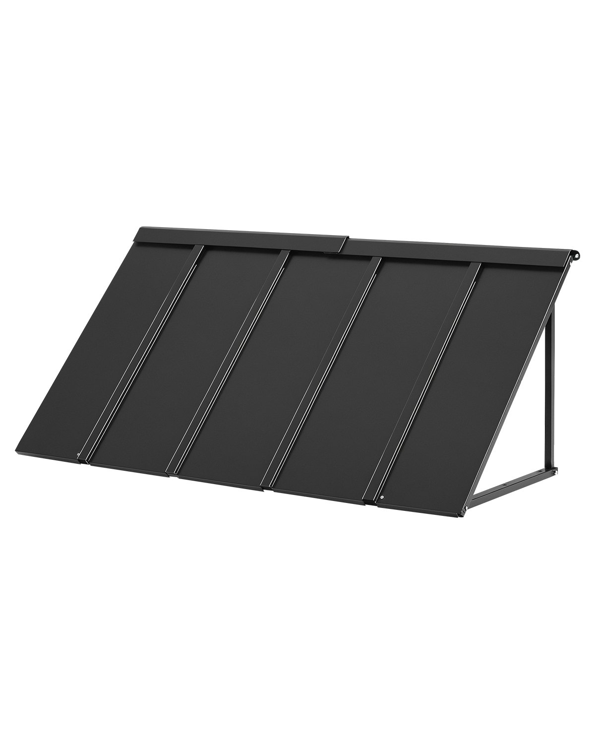 Fikseeritud metallvarikatus 142 x 61 cm akna- ja uksevarikatus stabiilsed kolmnurksed terasraamiga varikatused ustele