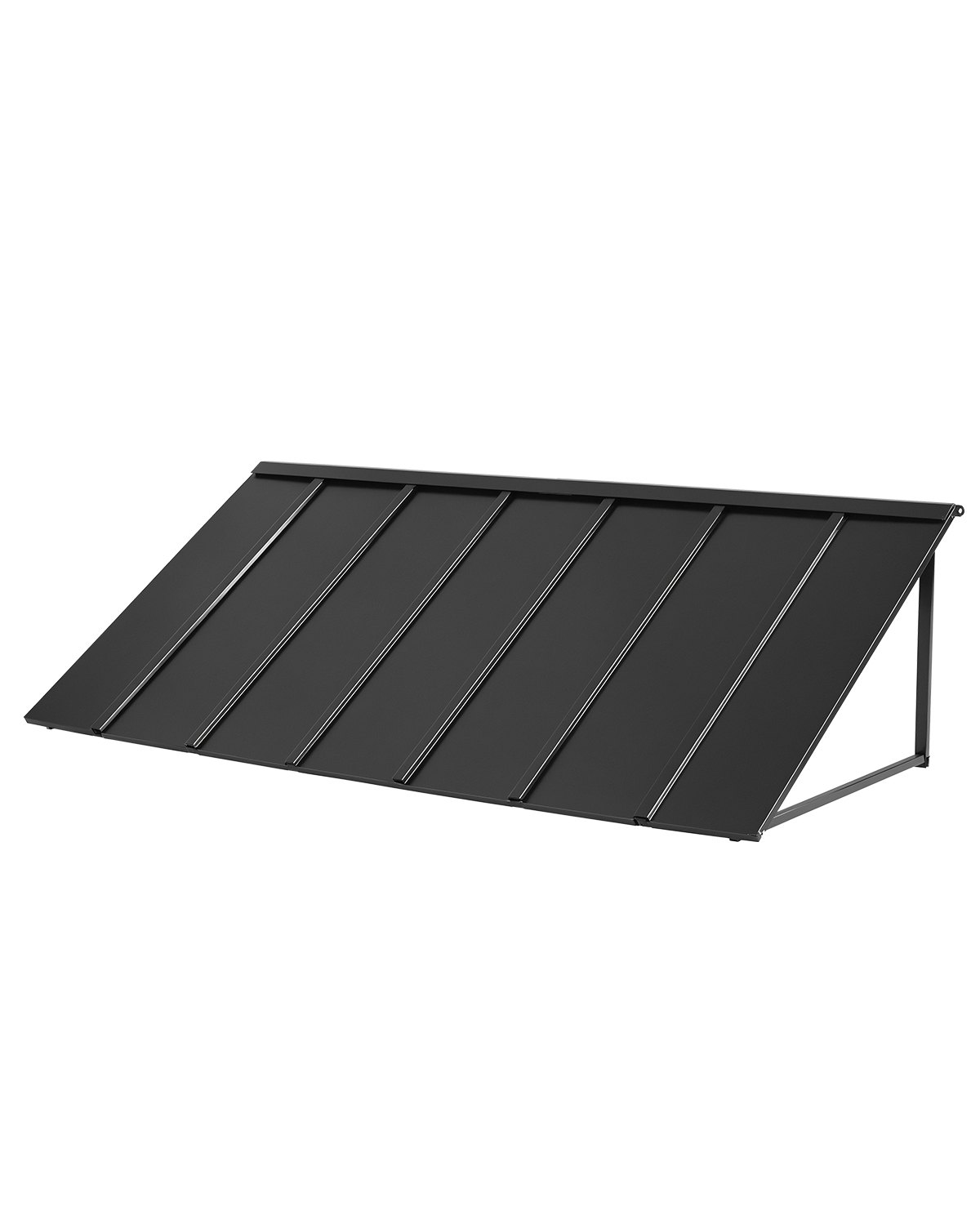 Fikseeritud metallvarikatus 203 x 91 4 cm akna- ja uksevarikatus stabiilne kolmnurkne terasraamiga välisvarikatus vihma