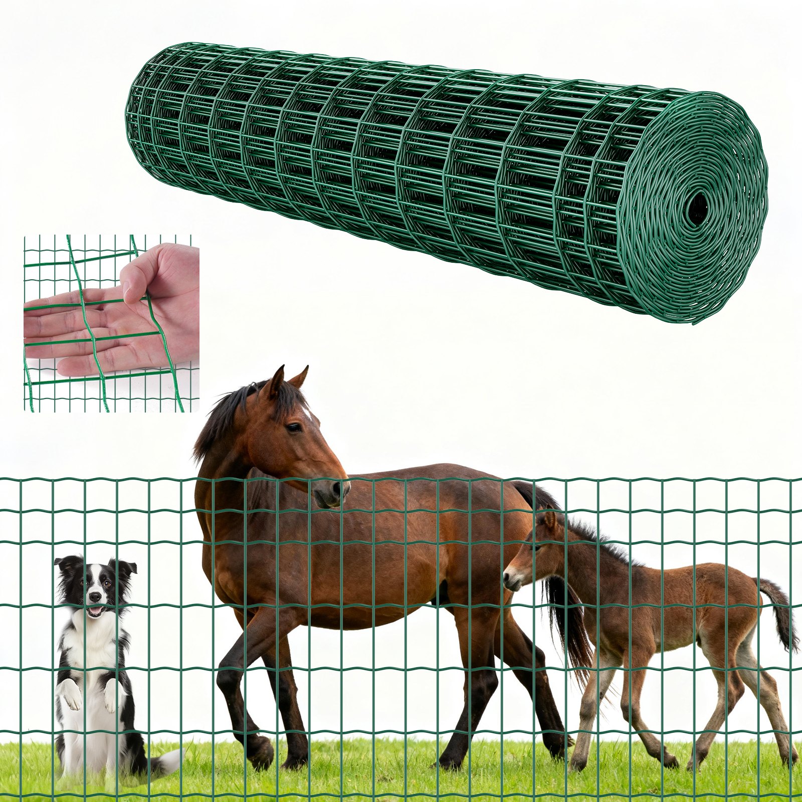 Taluaed 1 2 x 25 m 5 1 x 10 2 cm võrgusilmaga 2 1 mm tsingitud terasest traataed veistele sigadele ja lammastele