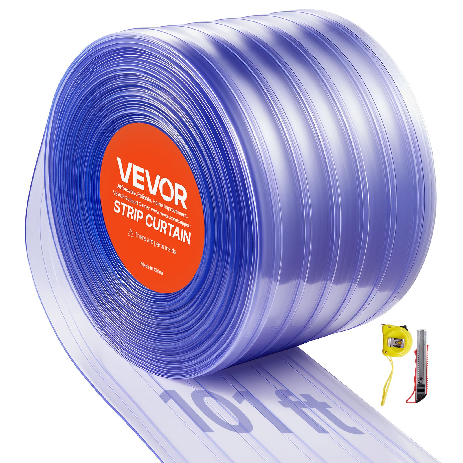 Läbipaistev PVC-ribakardin pikkus 30 8 m x laius 30 5 cm soonikkoes plastukseliist lahtiselt rull sügavkülmiku jaheduse