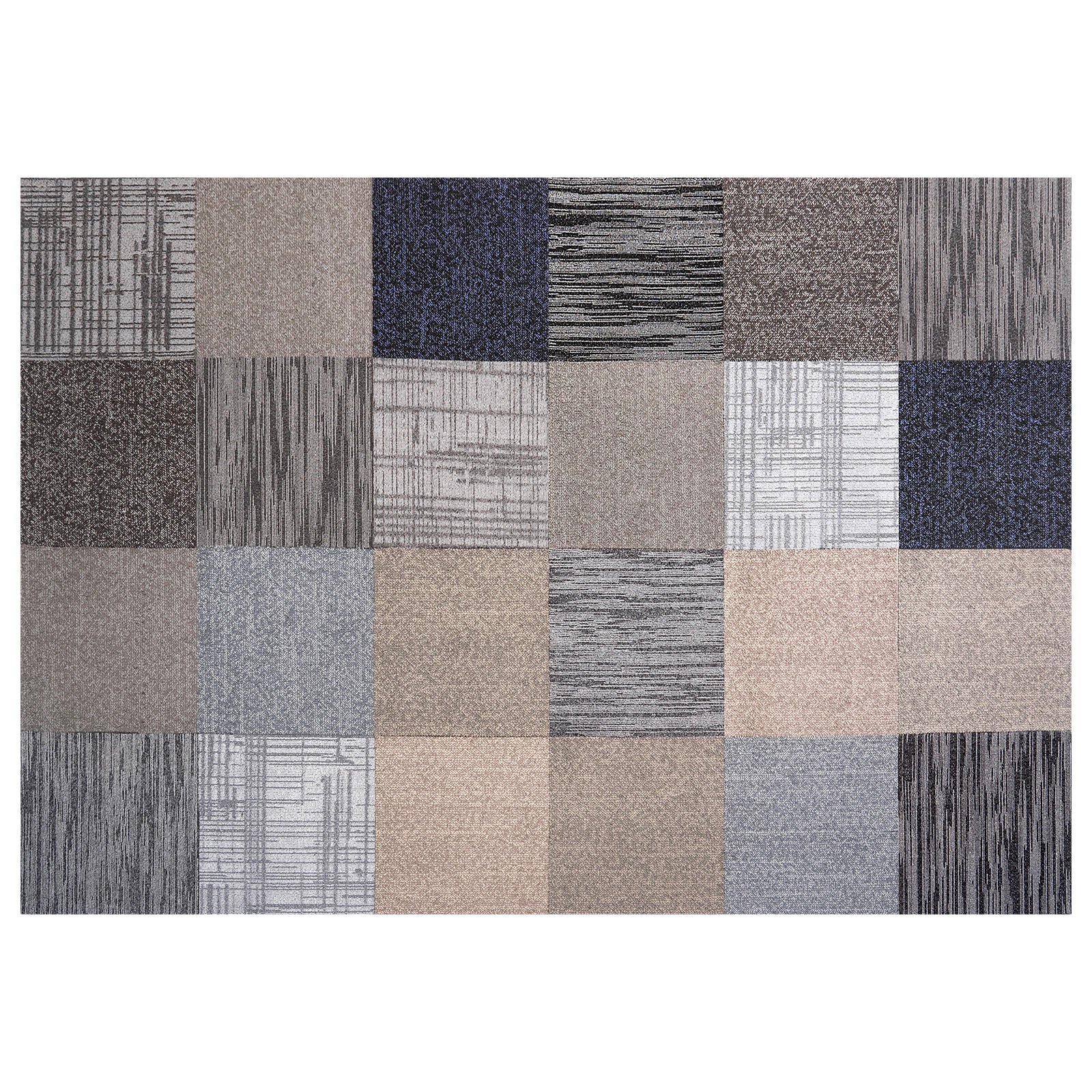 Vaibaplaadid, korduvkasutatavad, 508 x 508 mm, 24 tk moodulvaipa, ruudukujuline, pehme polsterdusega, õmblusteta kattega äripõrandale, 6,2㎡, lihtne isetegemise asendus elutuppa, magamistuppa, kontorisse, siseruumidesse, mitmevärviline