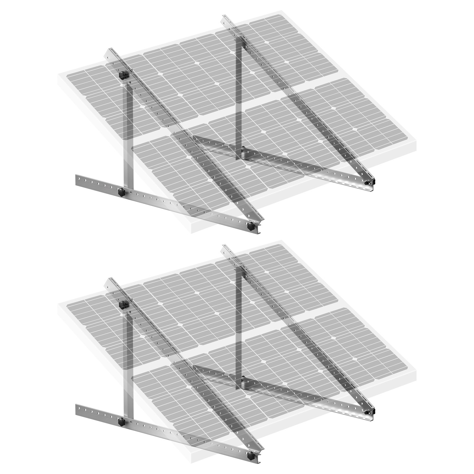 Päikesepaneeli kinnitusklambrid, 114,3 cm, kaldenurk 0-90°, 100-400 W paneelidele
