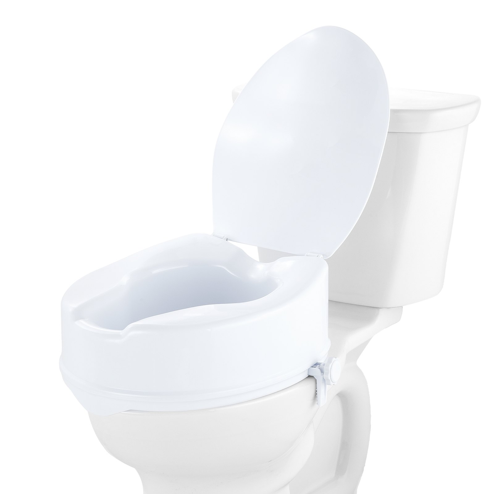Kõrgendatud WC-potiiste, 15 cm kõrgune, kandevõime 136 kg, universaalne WC-poti kõrgus