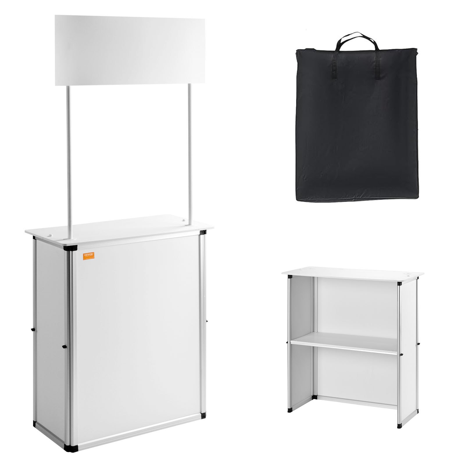 Kaasaskantav messilaud 78 5 x 38 x 181 5 cm näituseleti stend messiboks seinaga kokkupandav reklaamlaud jaemüügibaari
