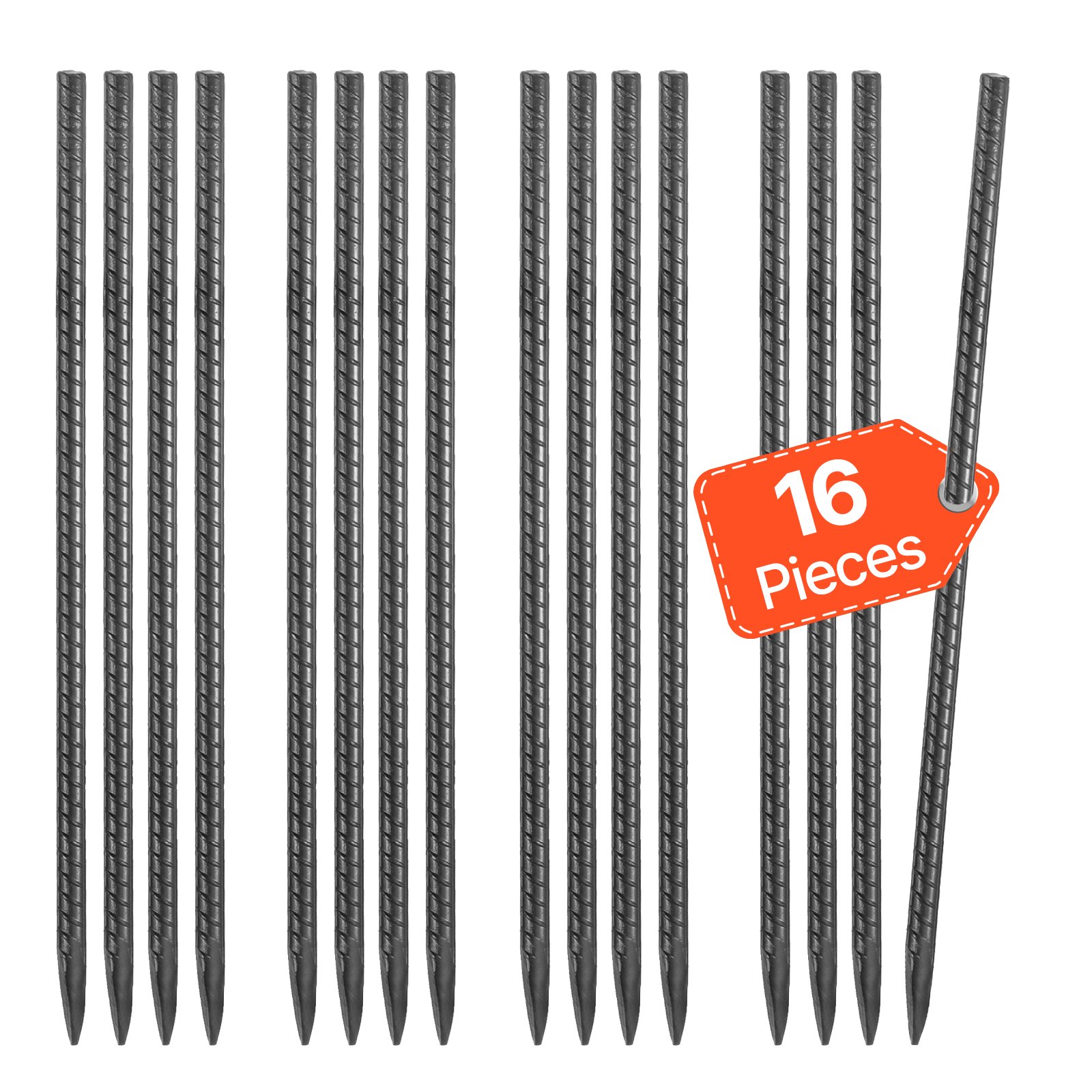 Φ406,4 mm 16 tk armatuurivaiad, vastupidavad sirged tsingitud maa-ankrud