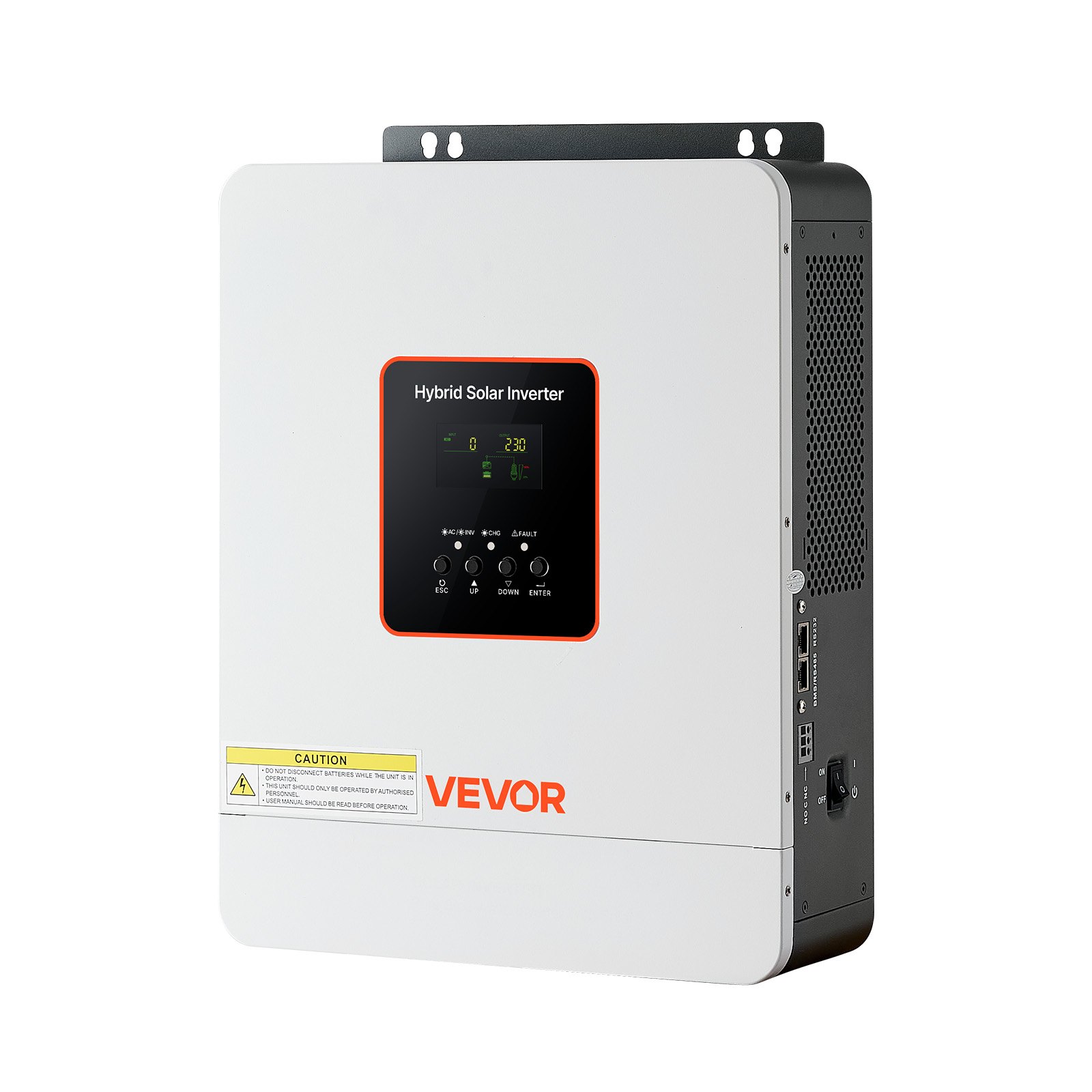 3000 W hübriidne päikeseinverter, 24 V alalisvoolust 230 V vahelduvvooluni