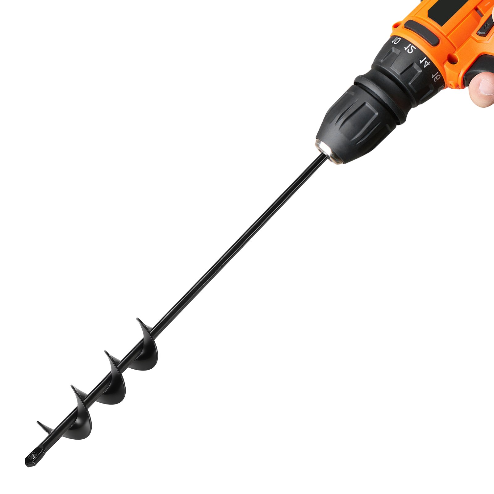 Istutamiseks mõeldud puuritera, 40 x 420 mm spiraalpuur, 9,5 mm kuuskantpuuridele, vastupidav sibullillede istutustööriist, aiapostide ja aedade kaevamiseks mõeldud augupuurimise lisaseadmed