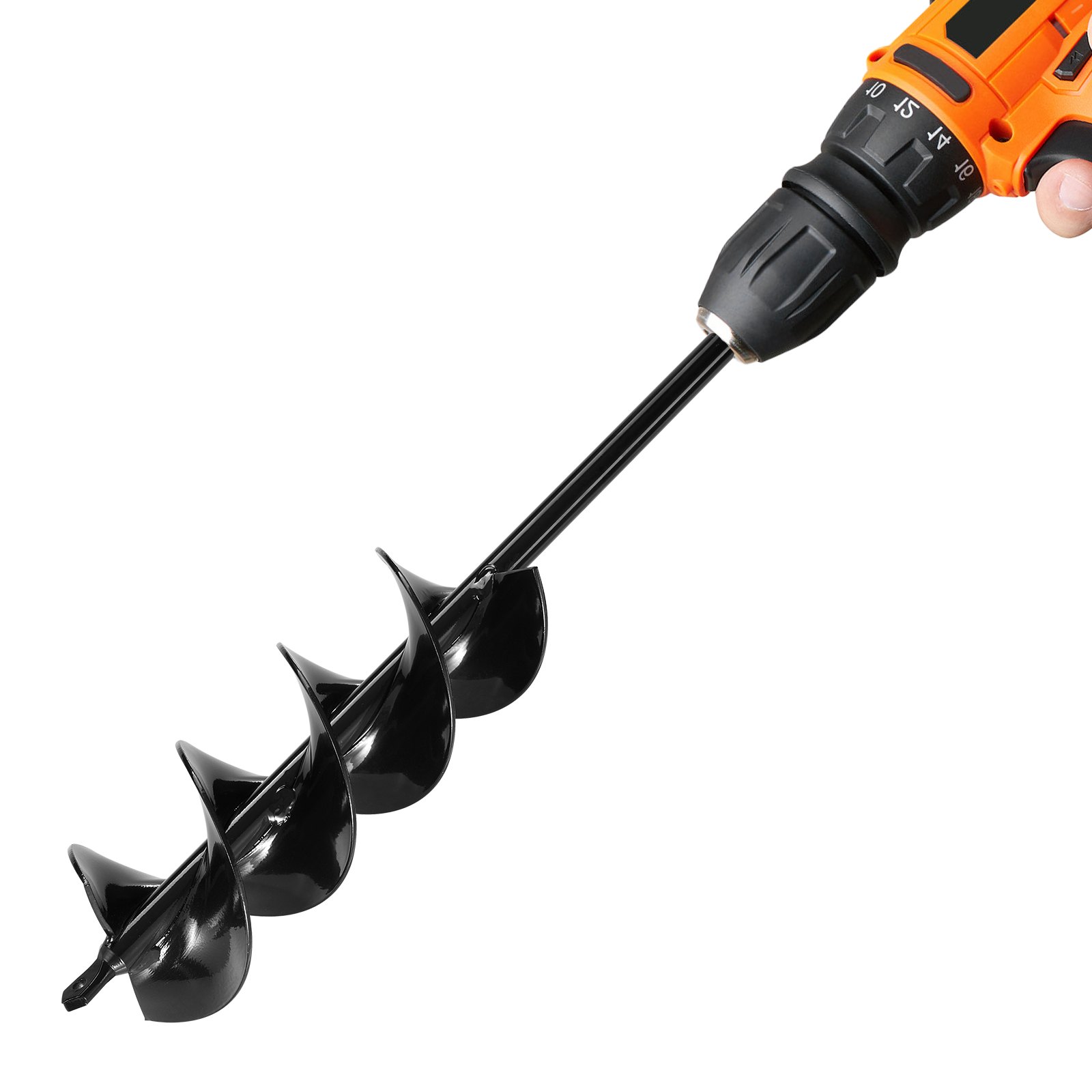 Istutamiseks mõeldud puuritera, 80 x 410 mm spiraalpuur, 9,5 mm kuuskantpuuridele, vastupidav sibullillede istutustööriist, aiapostide ja aedade kaevamiseks mõeldud augupuurimise lisaseadmed