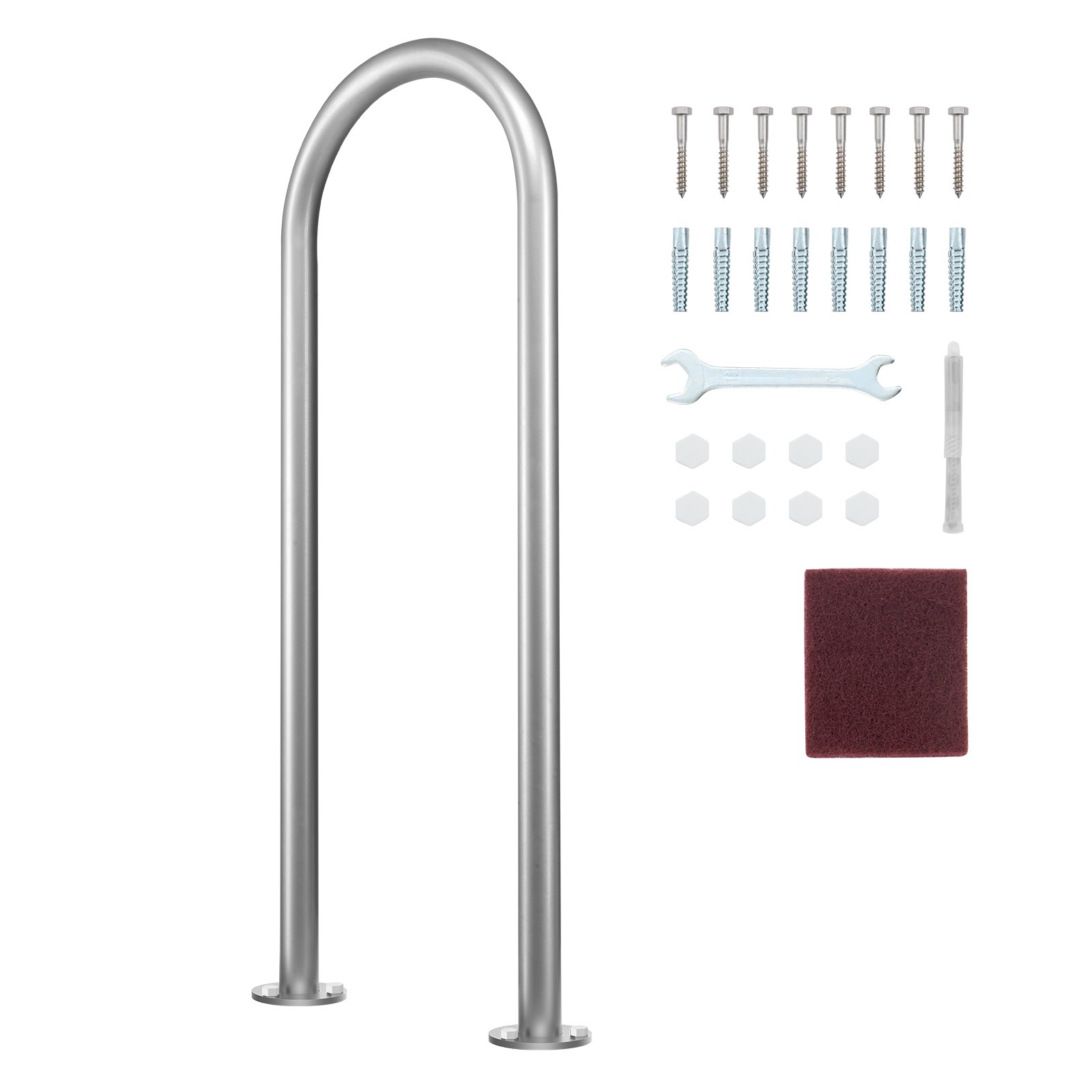 Basseini käsipuu 91 4 x 33 cm basseini käsipuu alumiinium alusplaadiga sise-/välisbasseinidele ergonoomiline basseini