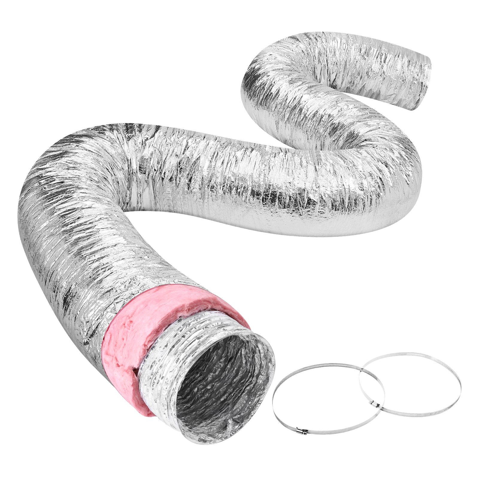 Kuivati ​​ventilatsioonivoolik, 127 mm isoleeritud painduv kanal