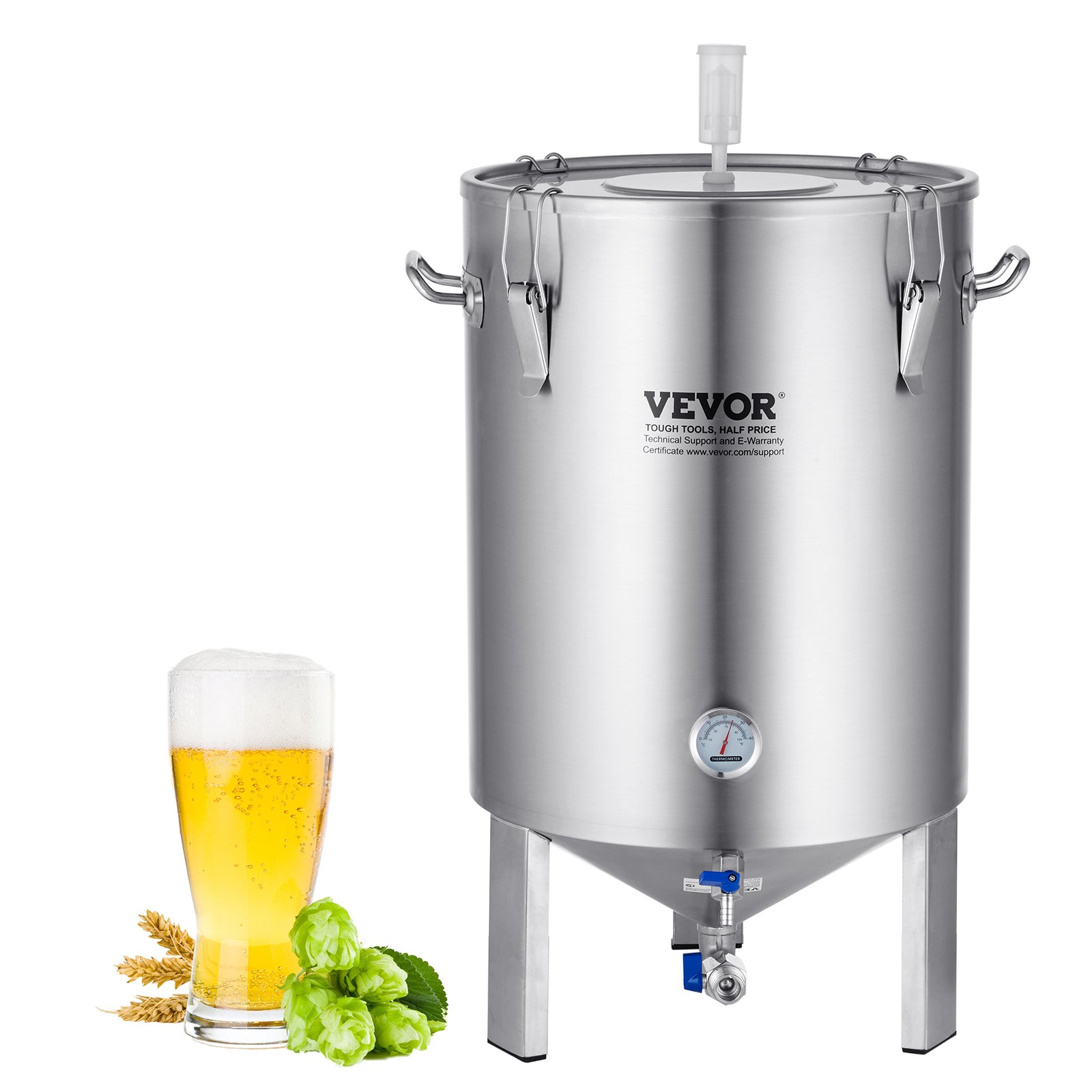 304 roostevabast terasest veekeetja, 60 l õllepruulimise fermentaator