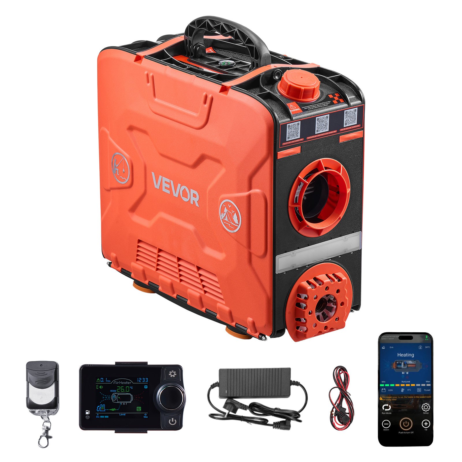 Diiselkütteseade 5–8 kW DC 12 V kõik-ühes kaasaskantav diiselkütteseade Bluetoothi rakenduse juhtimise