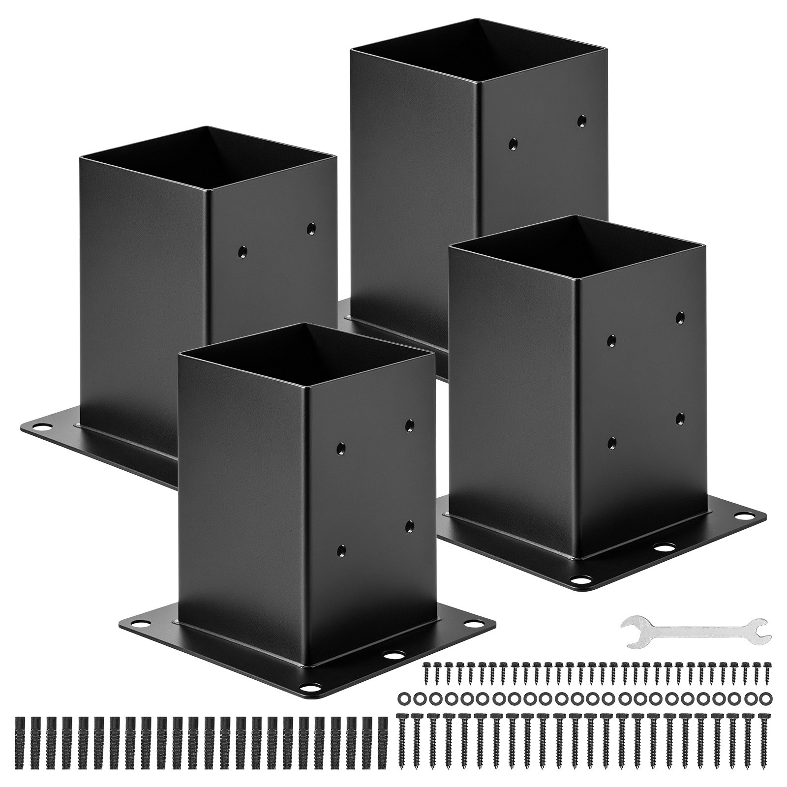 6x6 postialus 4 tk sisemõõt 14 2 x 14 2 cm/142x142 mm Postiklambrid vastupidavad süsinikterasest terrassipostid puidust
