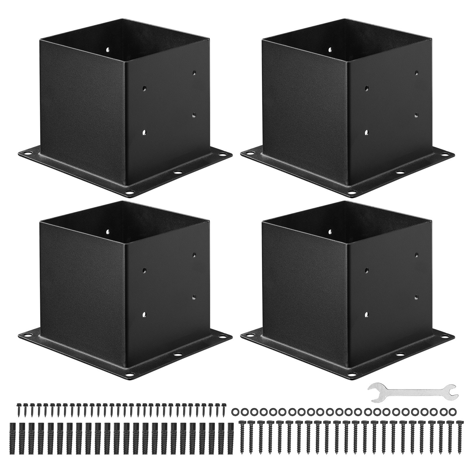 4x4 postialus 4 tk sisemõõt 9 1 x 9 1 cm/92x92 mm postiklambrid vastupidavad süsinikterasest terrassipostid puidust